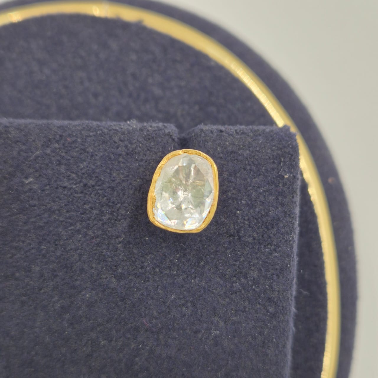 Oval Crystal Stud Earrings