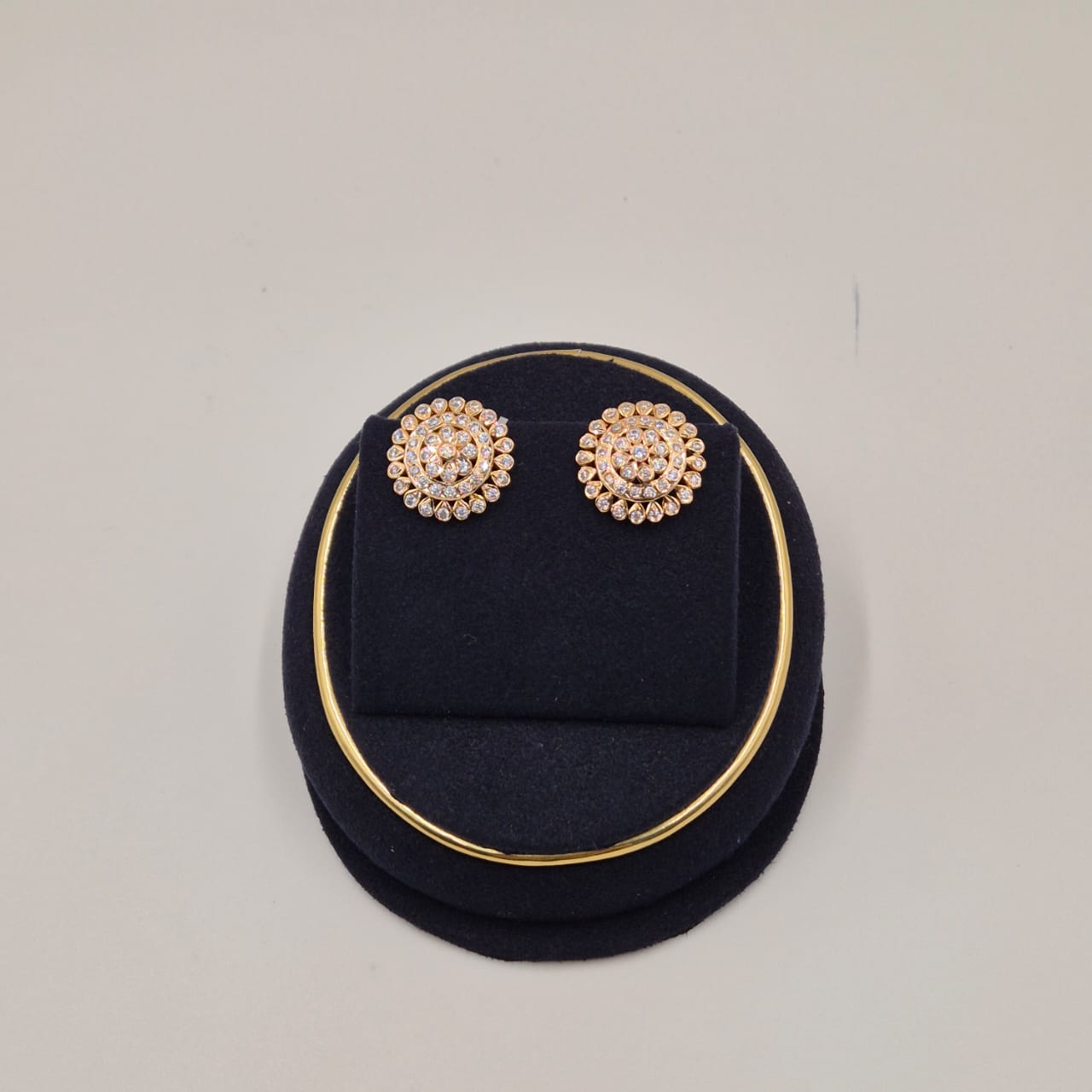 Double Halo Crystal Stud Earrings