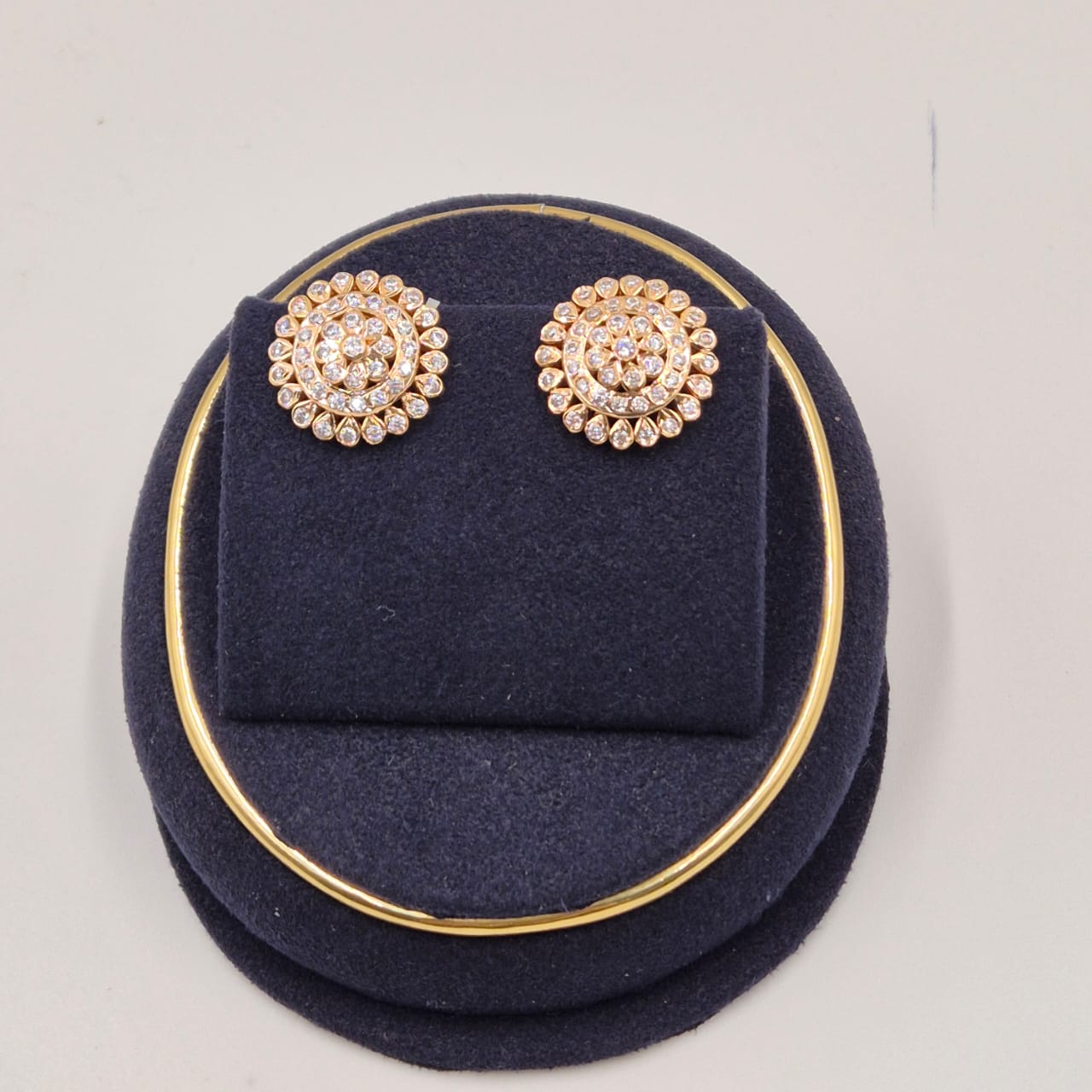 Double Halo Crystal Stud Earrings