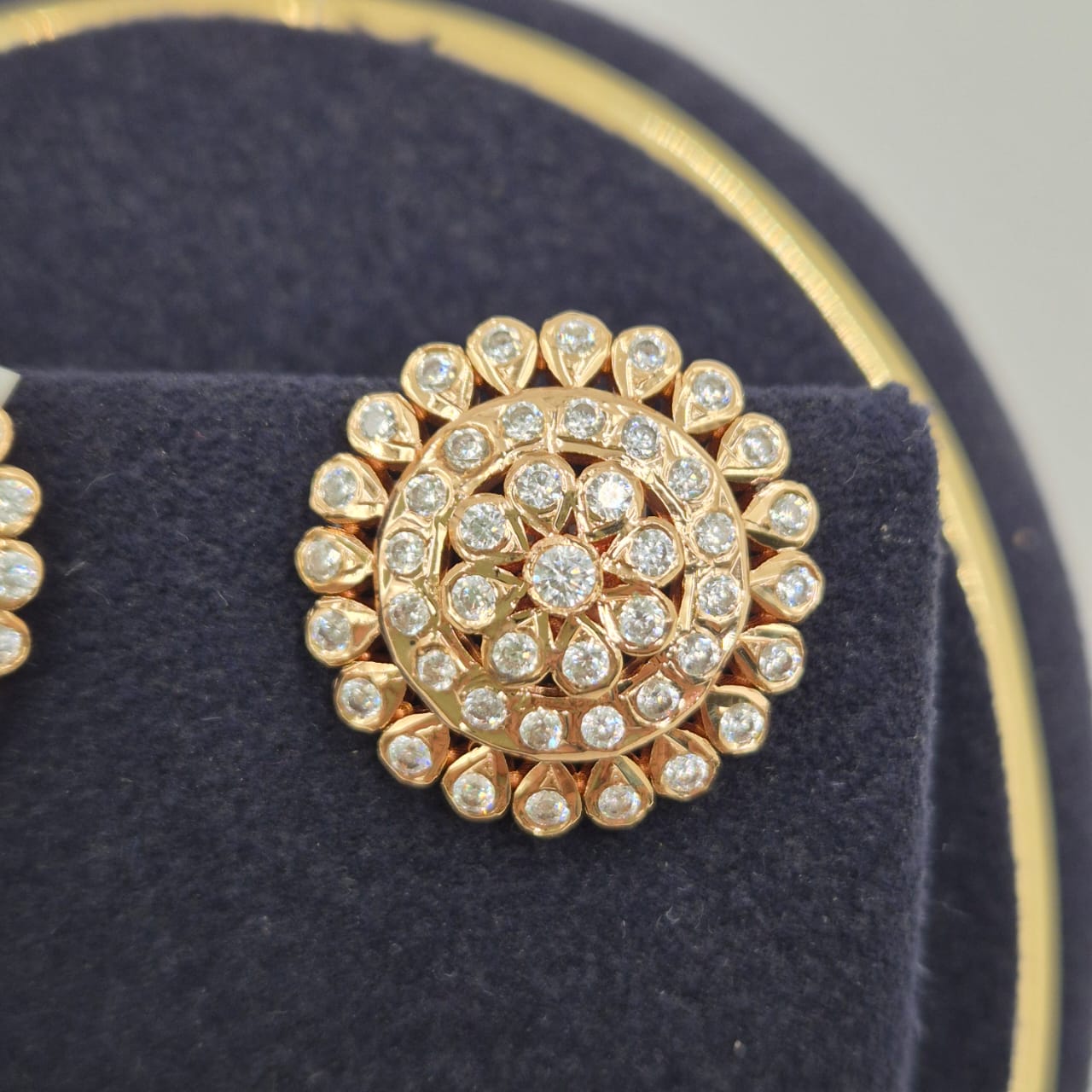 Double Halo Crystal Stud Earrings