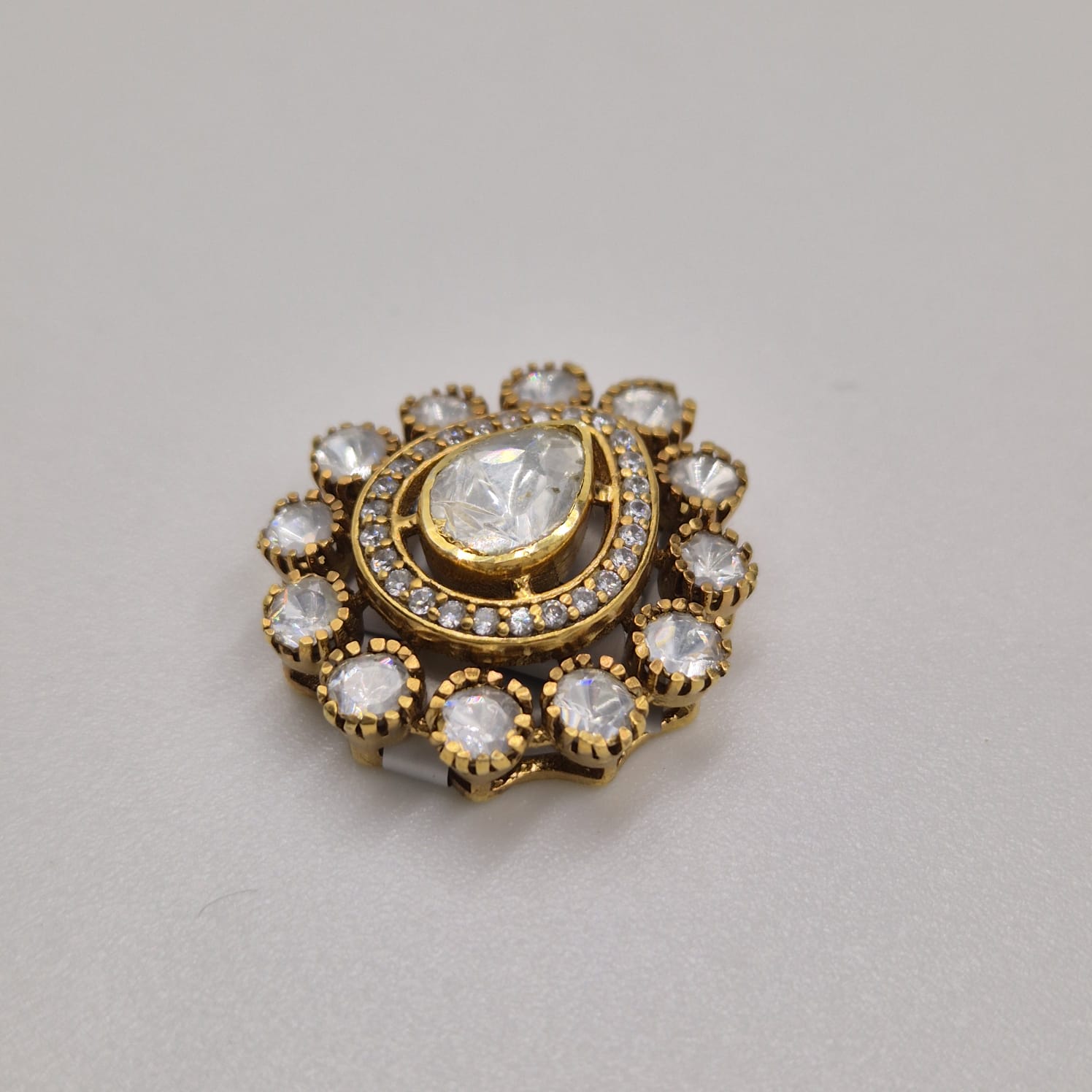 Shri Modi Jewellers - Classic Teardrop Floral Pendant Necklace