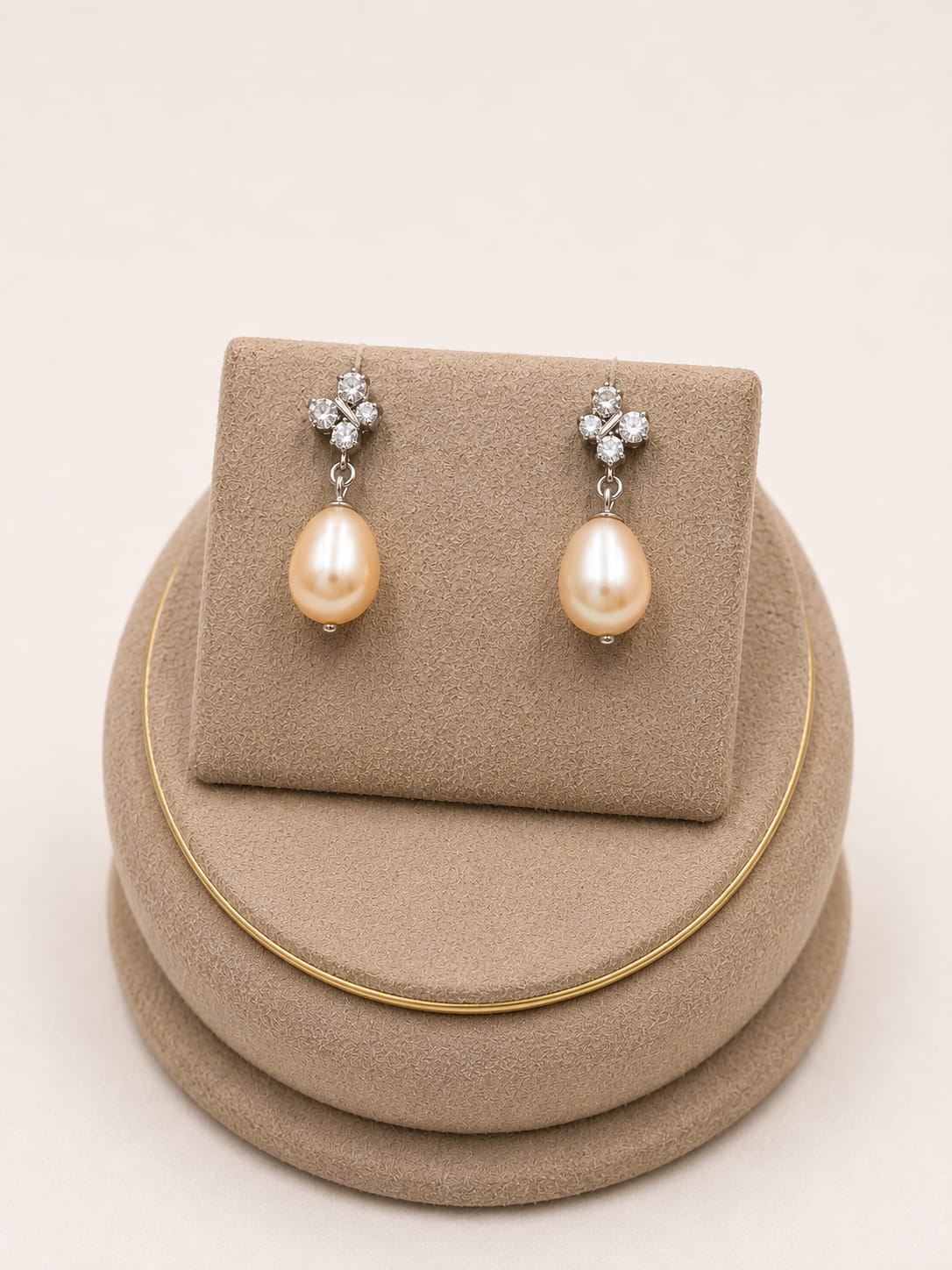 Golden Glow Pearl Earrings