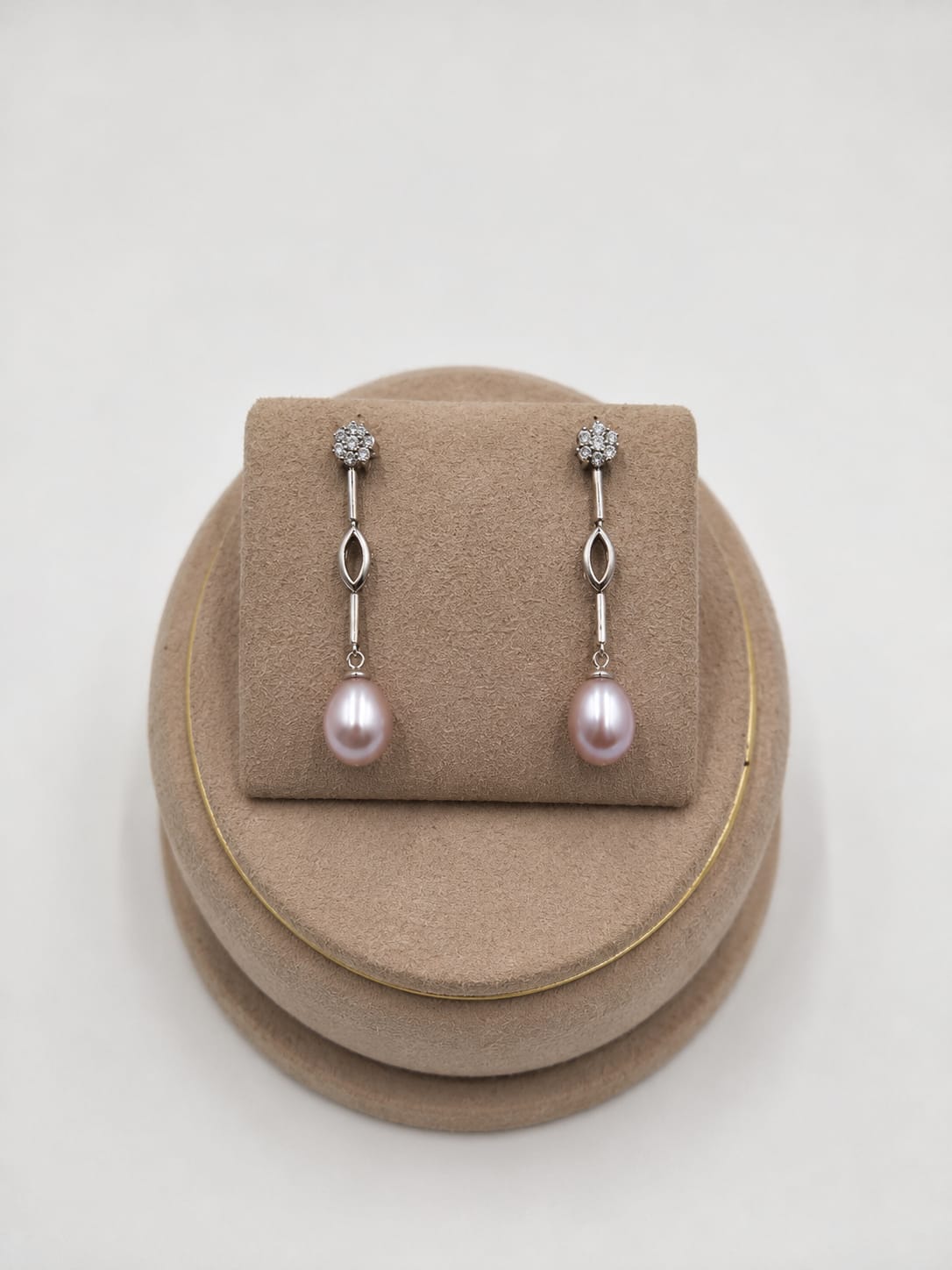 Blush Pearl Grace Drop Earrings