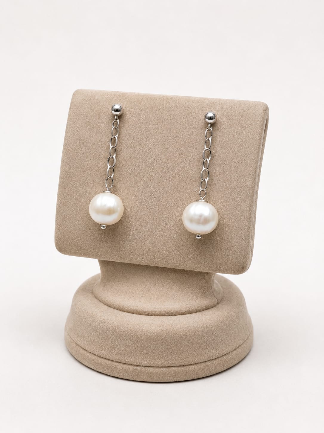 Classic Pearl Chain Drop Earrings