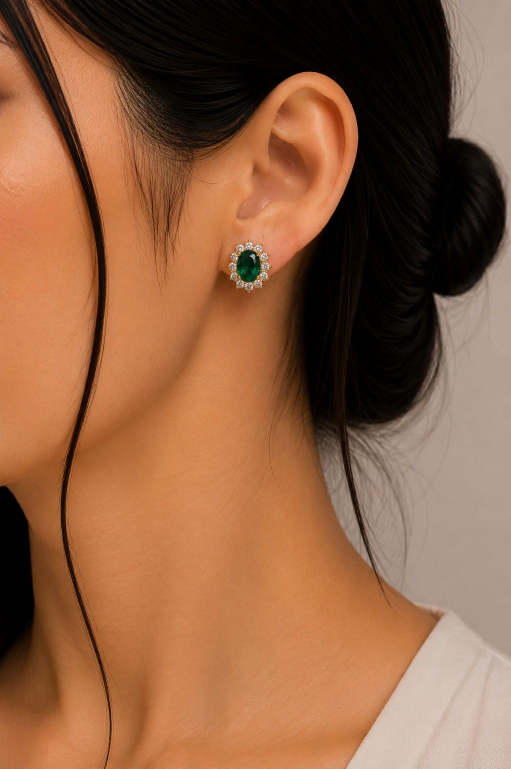 Royal Ruby Trinity Stud Earrings