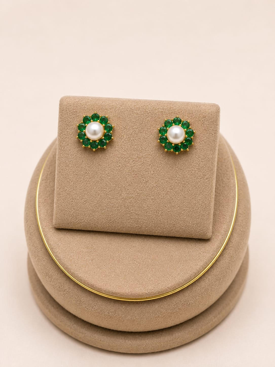 Regal Ruby Halo Stud Earrings