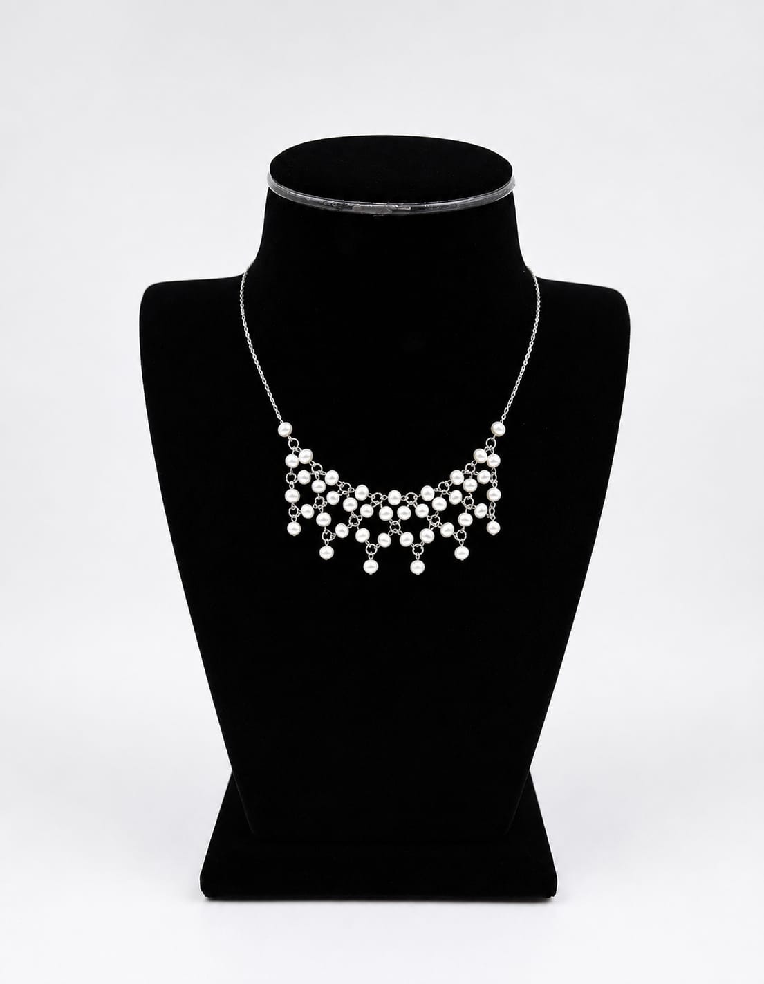 Shri Modi Jewellers - Luxe Oval Pearl 925 Sterling Silver Necklace