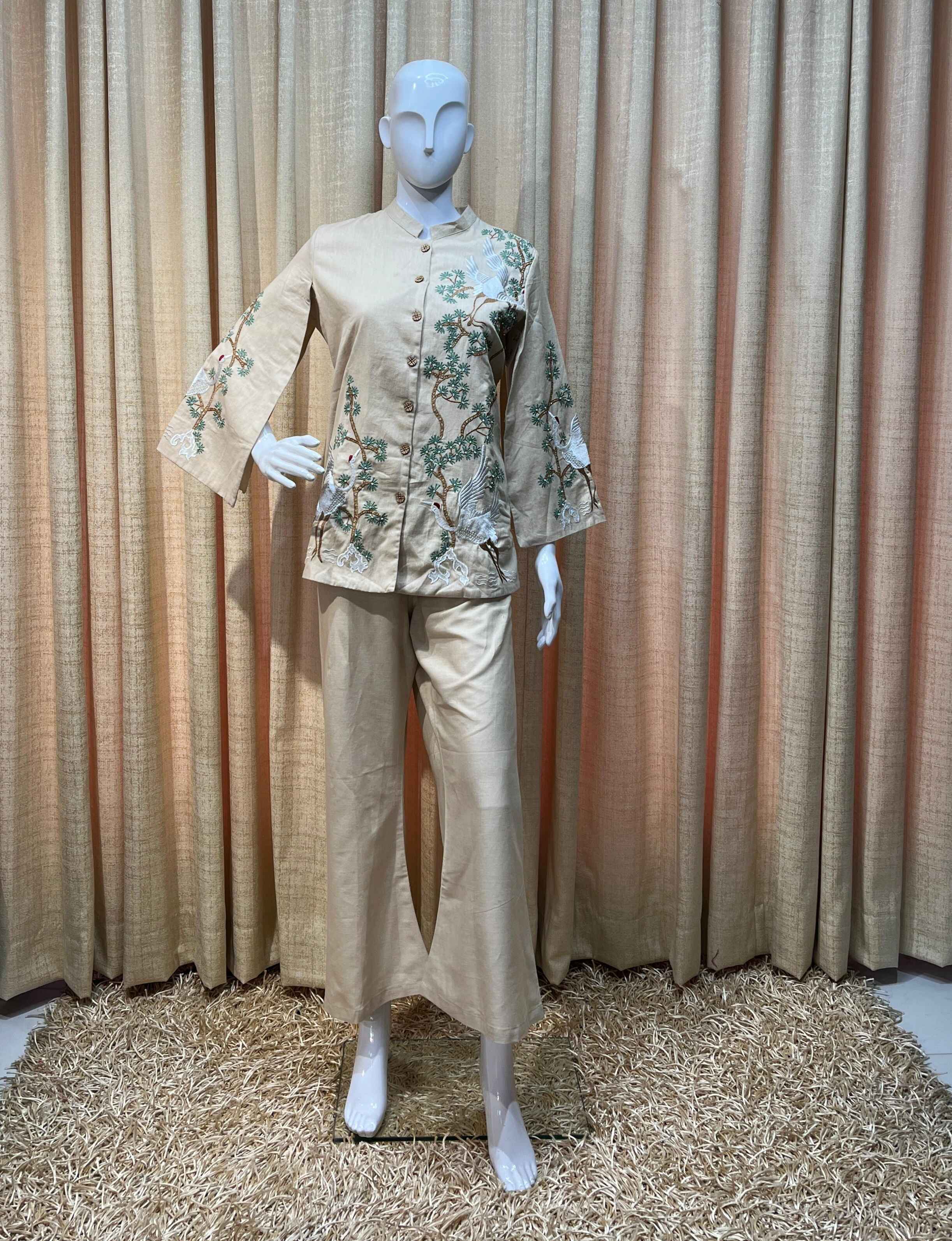 Oracle by Manusri - Beige Embroidered Coord Set