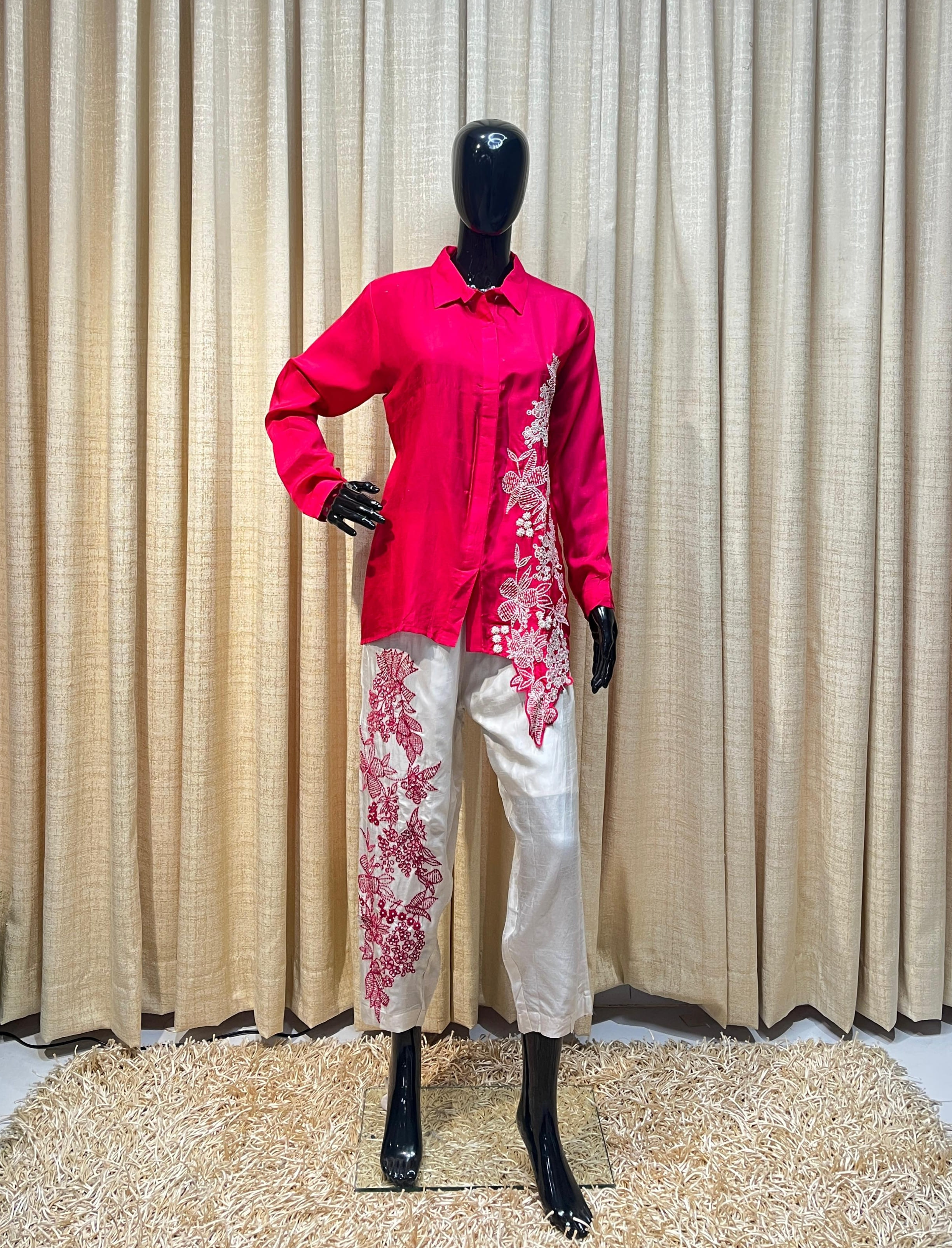 Oracle by Manusri - Hot Pink & White Co-ord Set