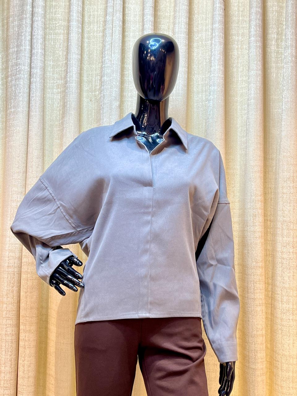 Grey Boxy Top