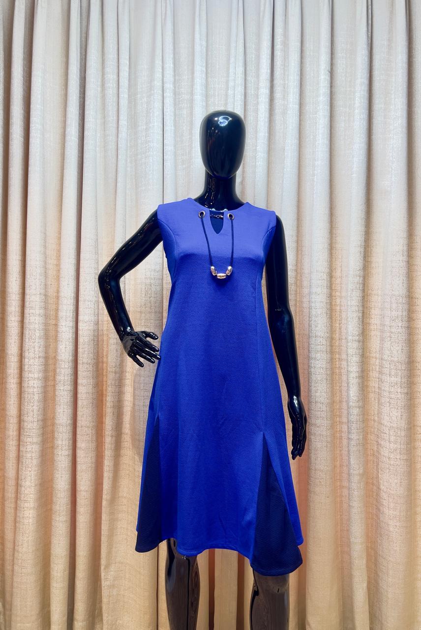 Royal Blue Necklace Dress - One Piece Dress