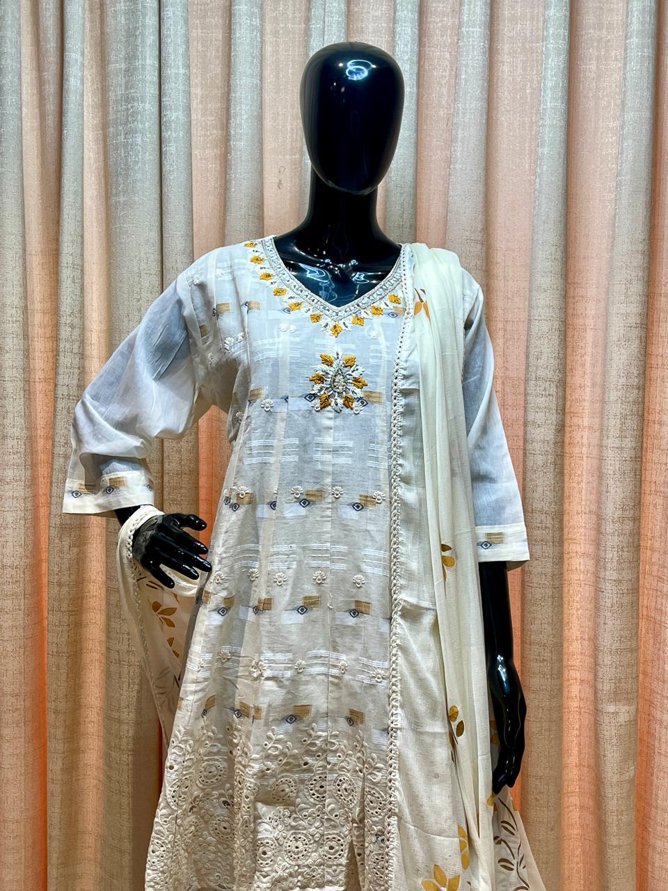 Off-White Suit Set - Women Suit Set