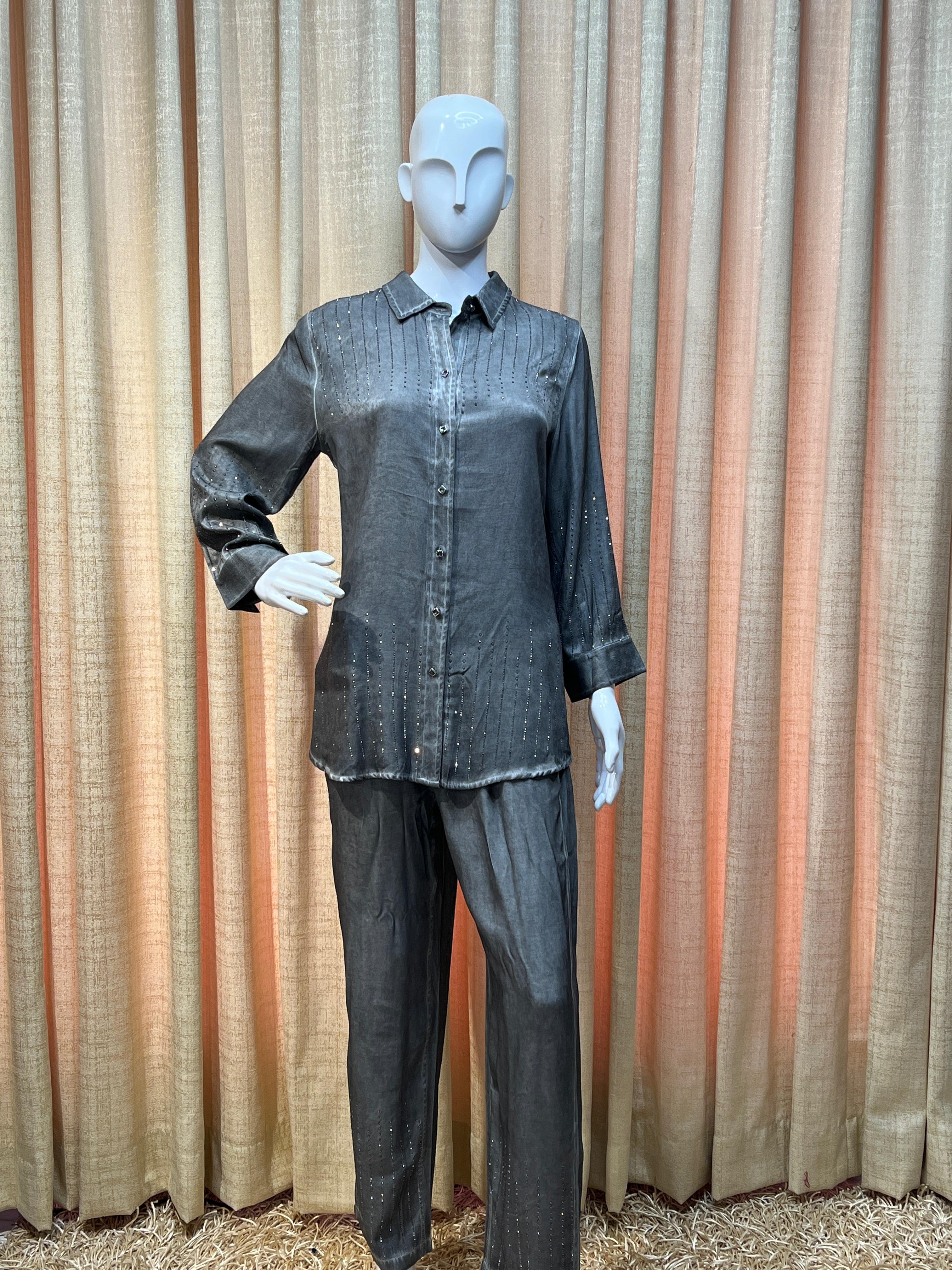 Oracle by Manusri - Charcoal Grey Coord Set