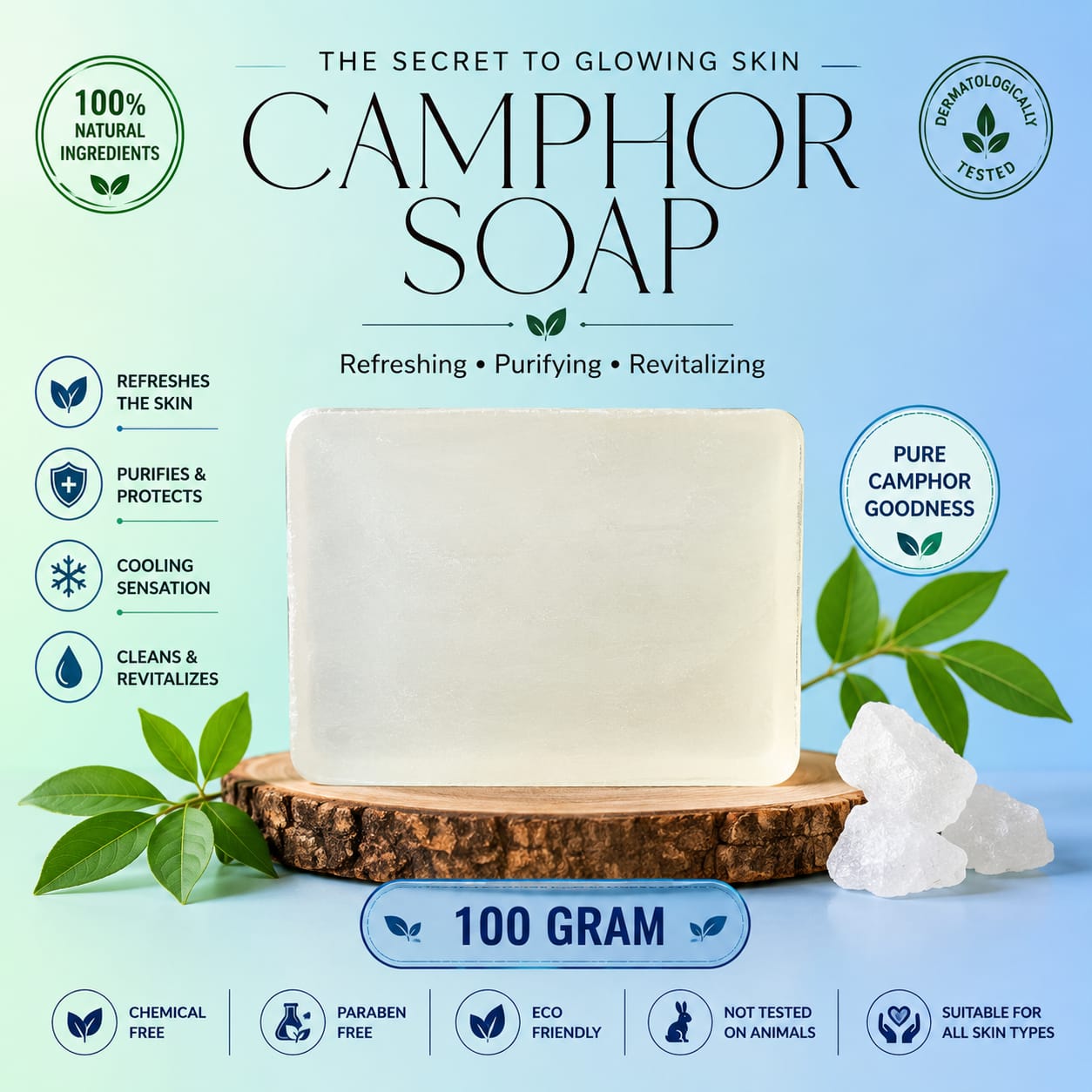 Prakritik Sampada - Camphor Soap (Kapoor Soap)
