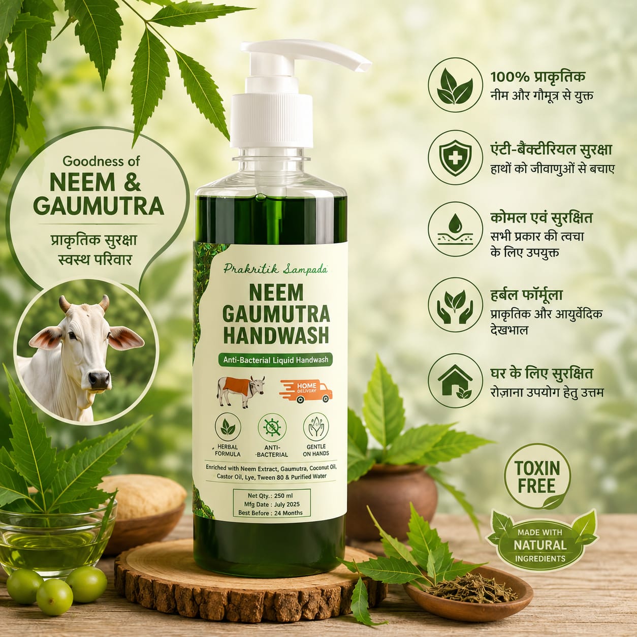 Prakritik Sampada - Neem Gaumutra Handwash