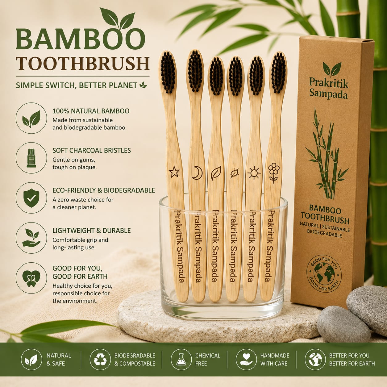 Prakritik Sampada - Bamboo Toothbrush