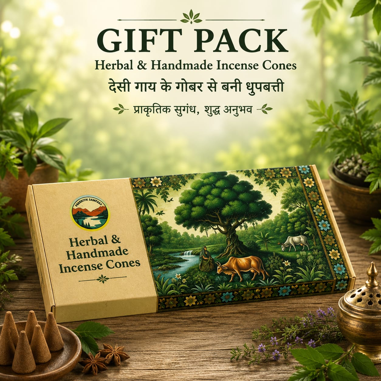 Prakritik Sampada - Prakritik Sampada Dhoopbatti Gift Pack (40 Dhoop Cones)
