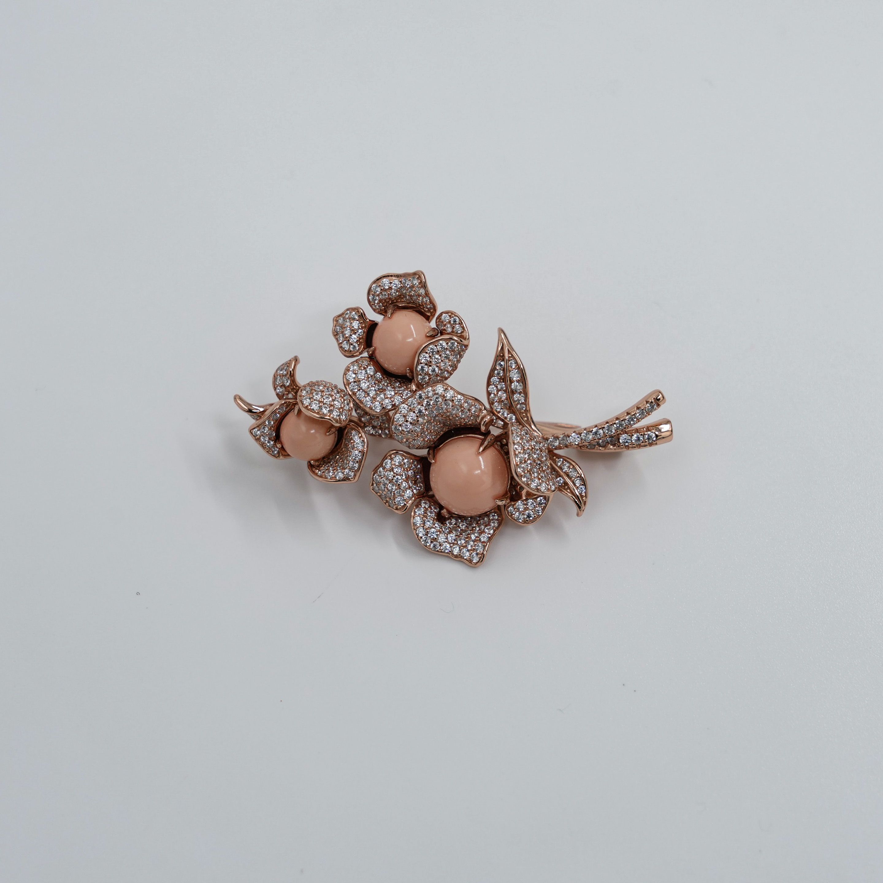 Silver Flower Broochs