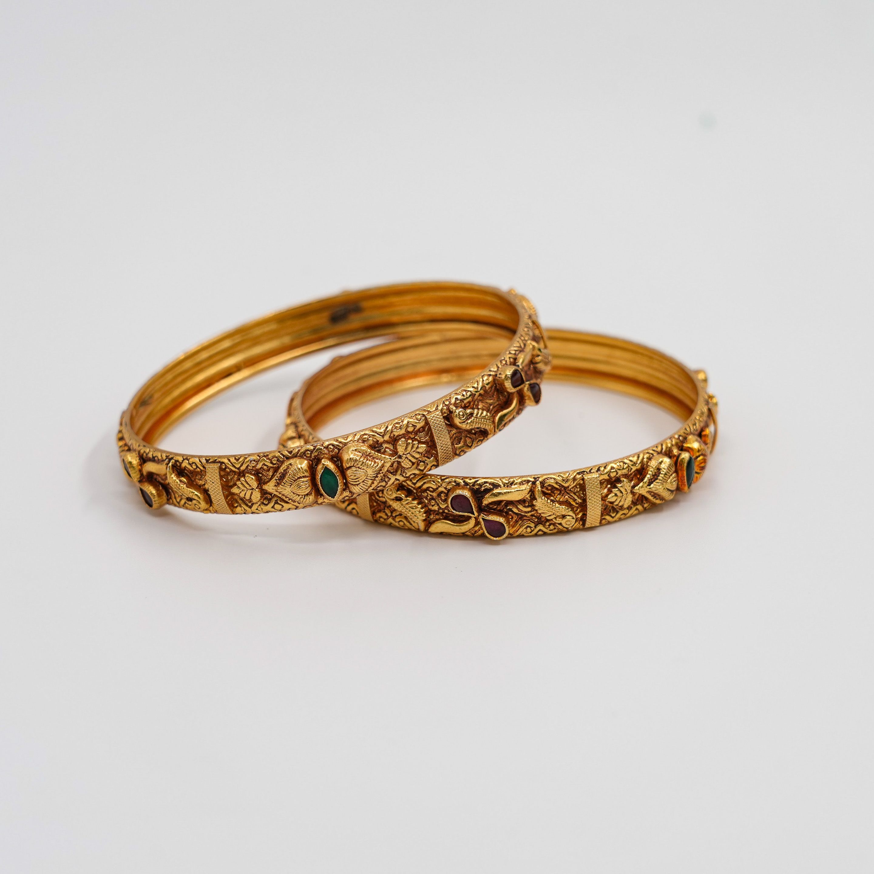 Raag Silver Jewellery - Gold Bangle Set