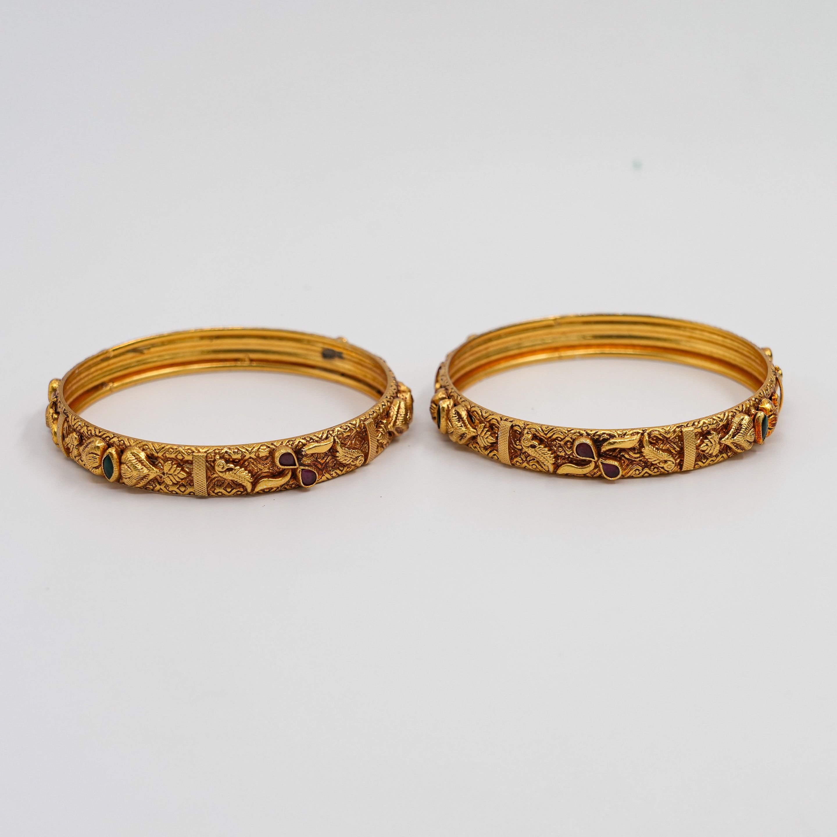 Raag Silver Jewellery - Gold Bangle Set