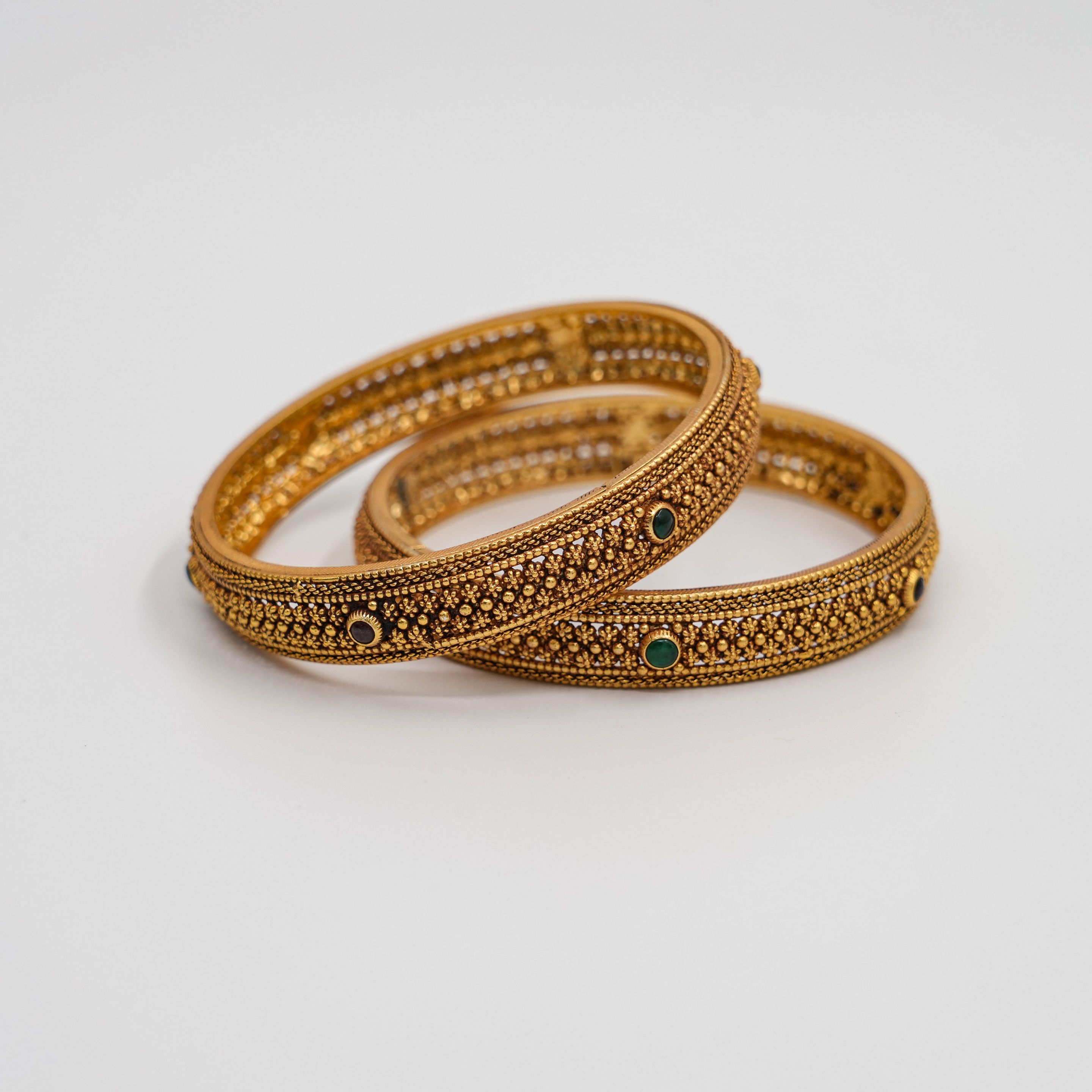 Raag Silver Jewellery - Gold Bangle Set