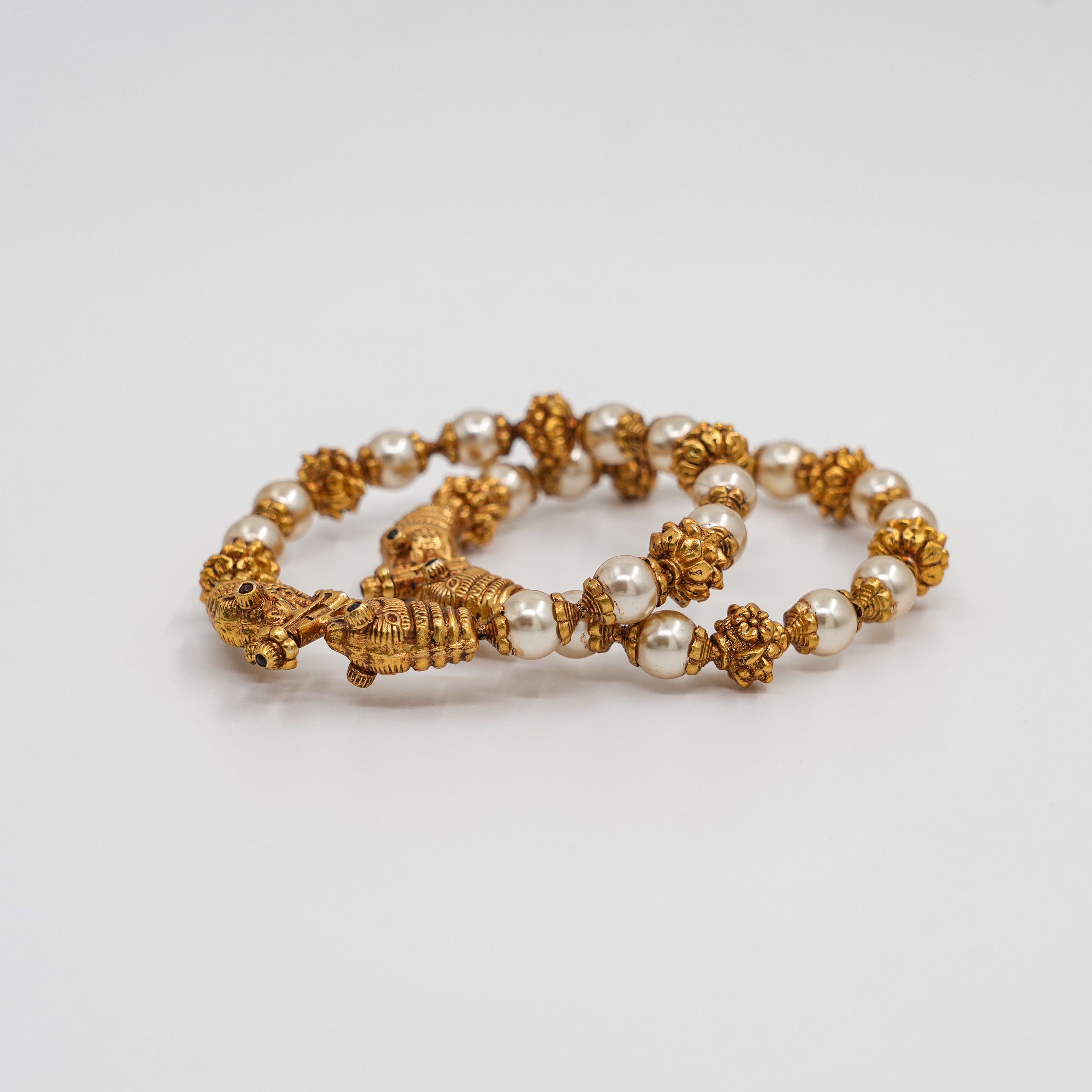 Raag Silver Jewellery - Pearl Gold Bracelet