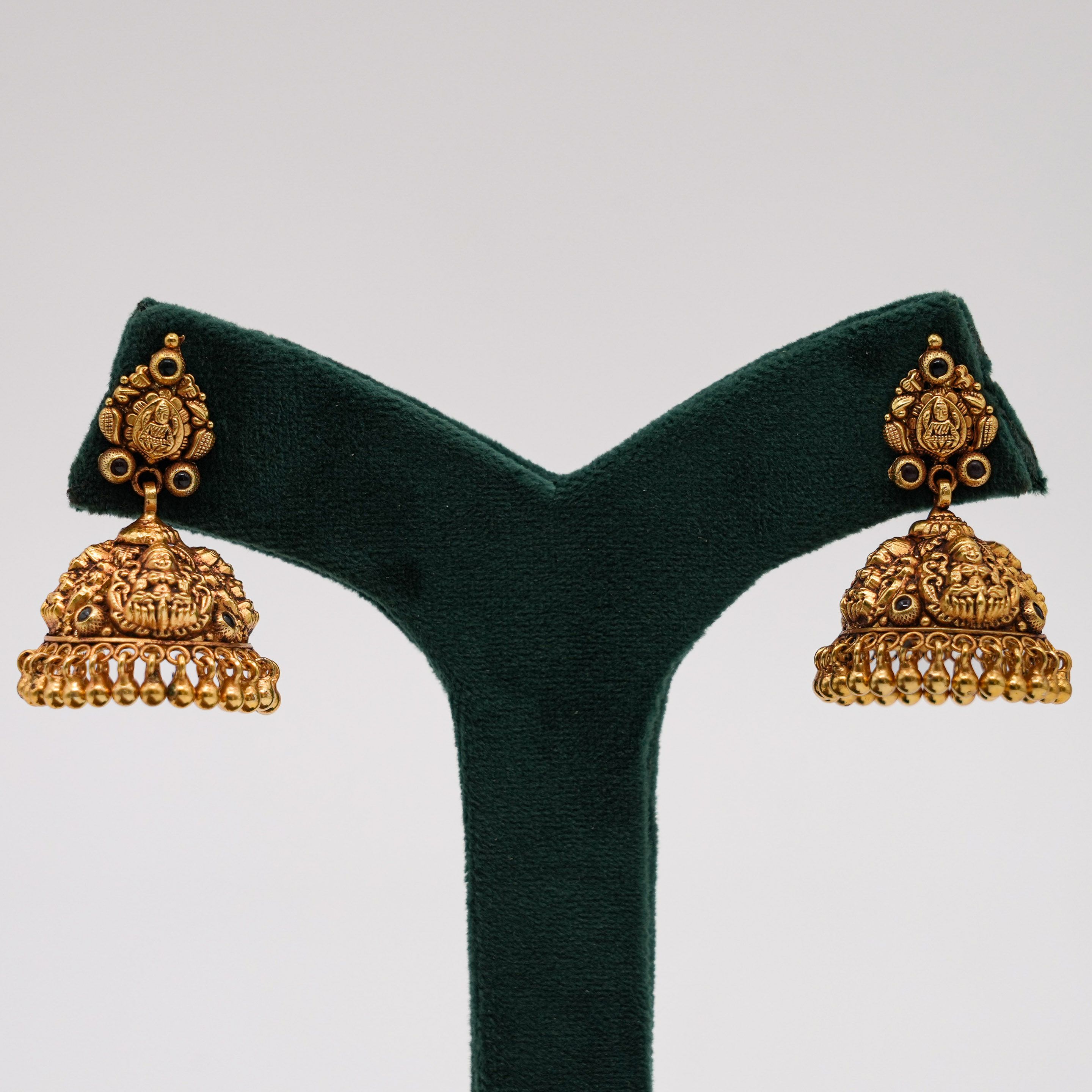 Gold Jhumka Earrings
