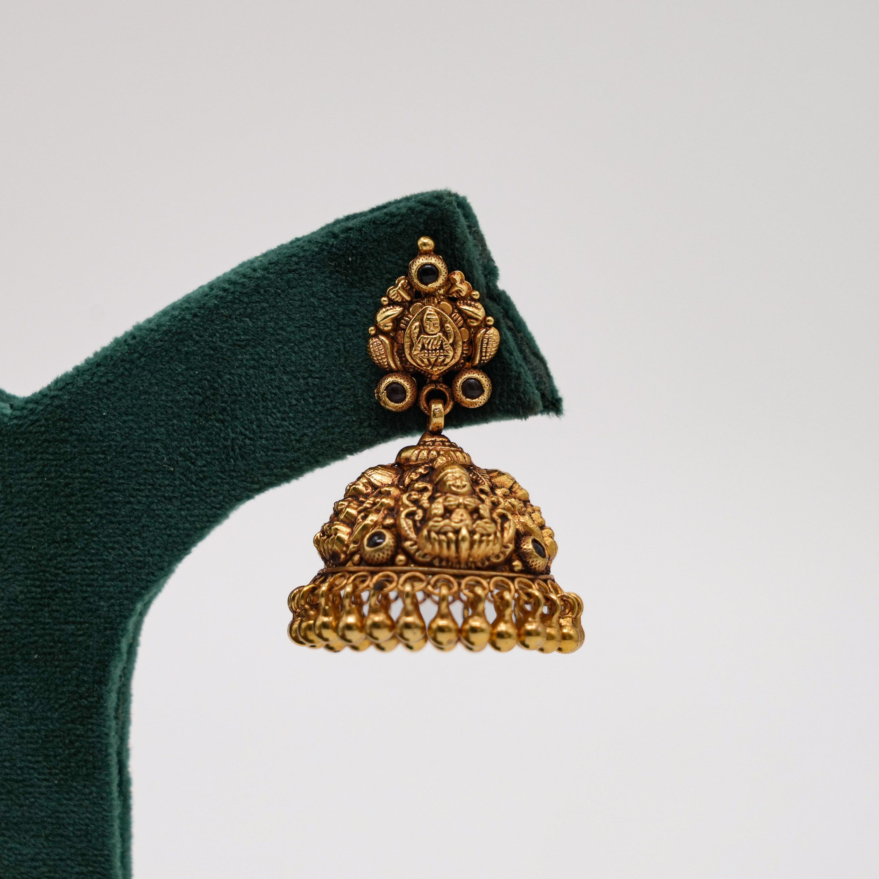 Raag Silver Jewellery - Gold Jhumka Earrings