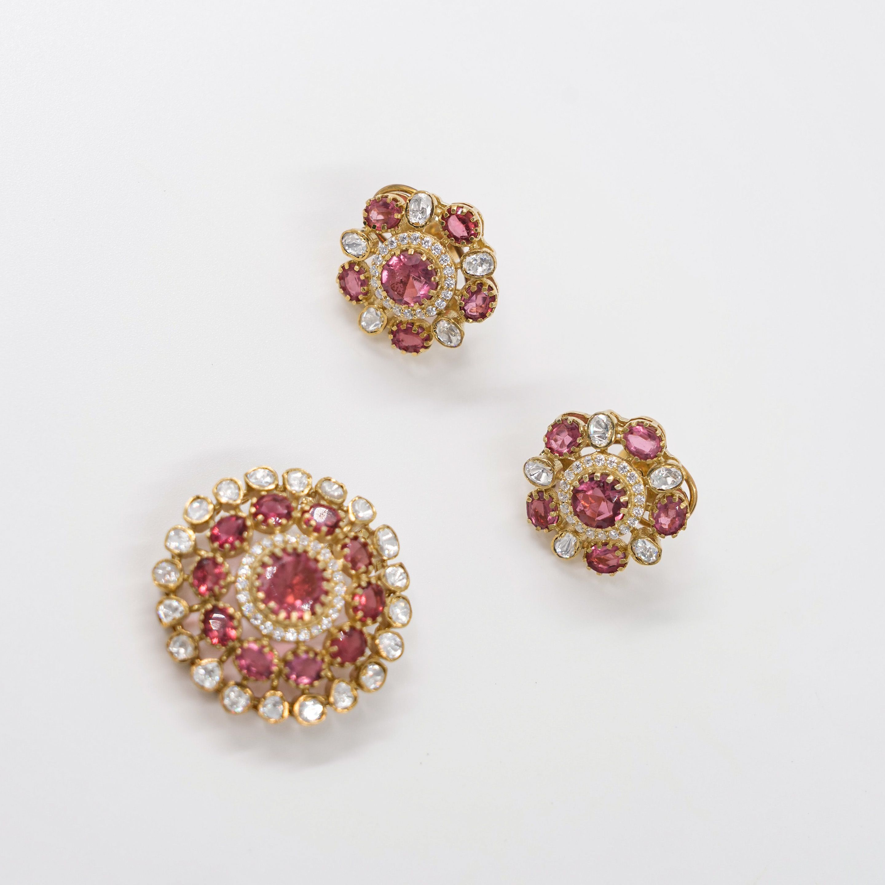 Raag Silver Jewellery - Gold Pink Pendant