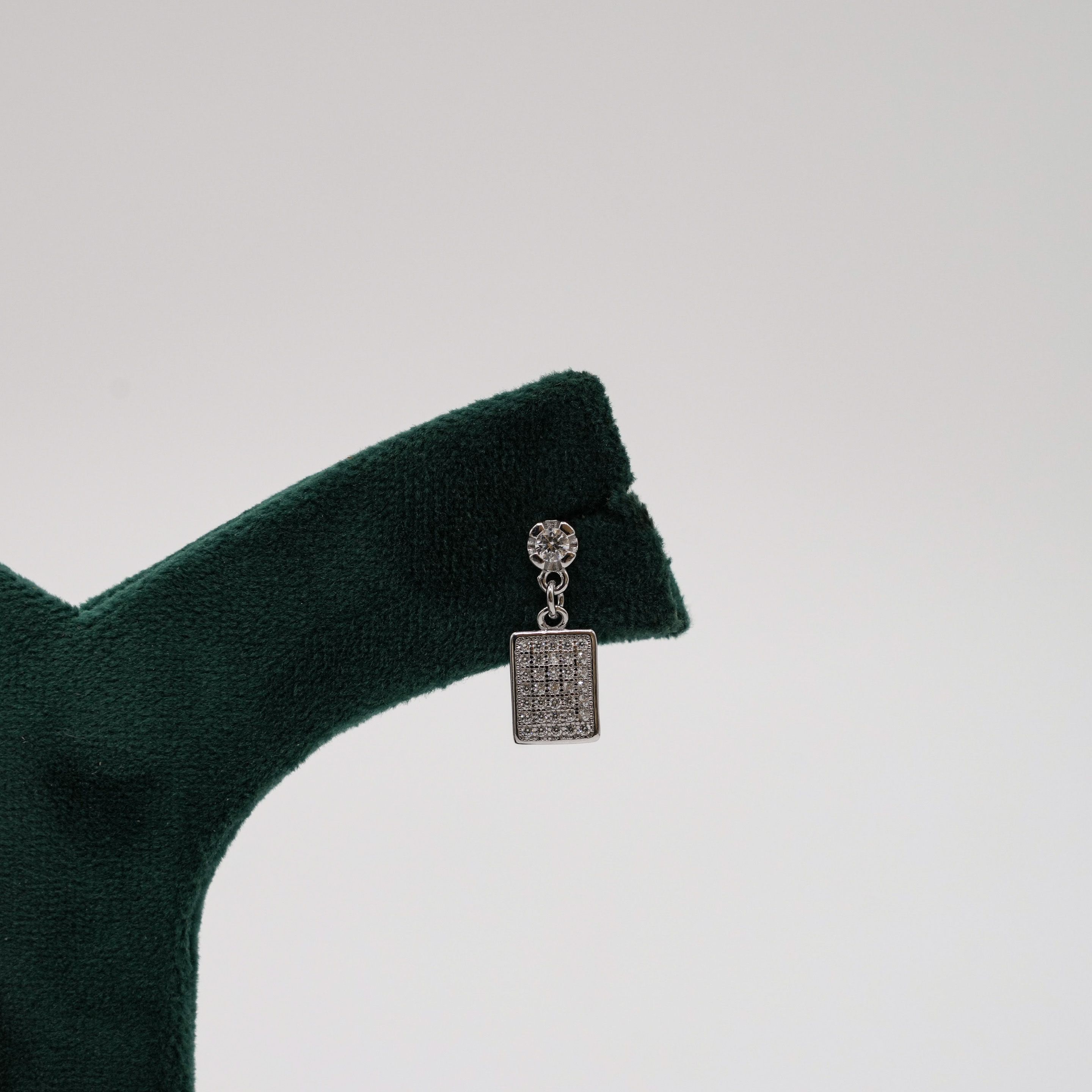 Silver Square Earrings