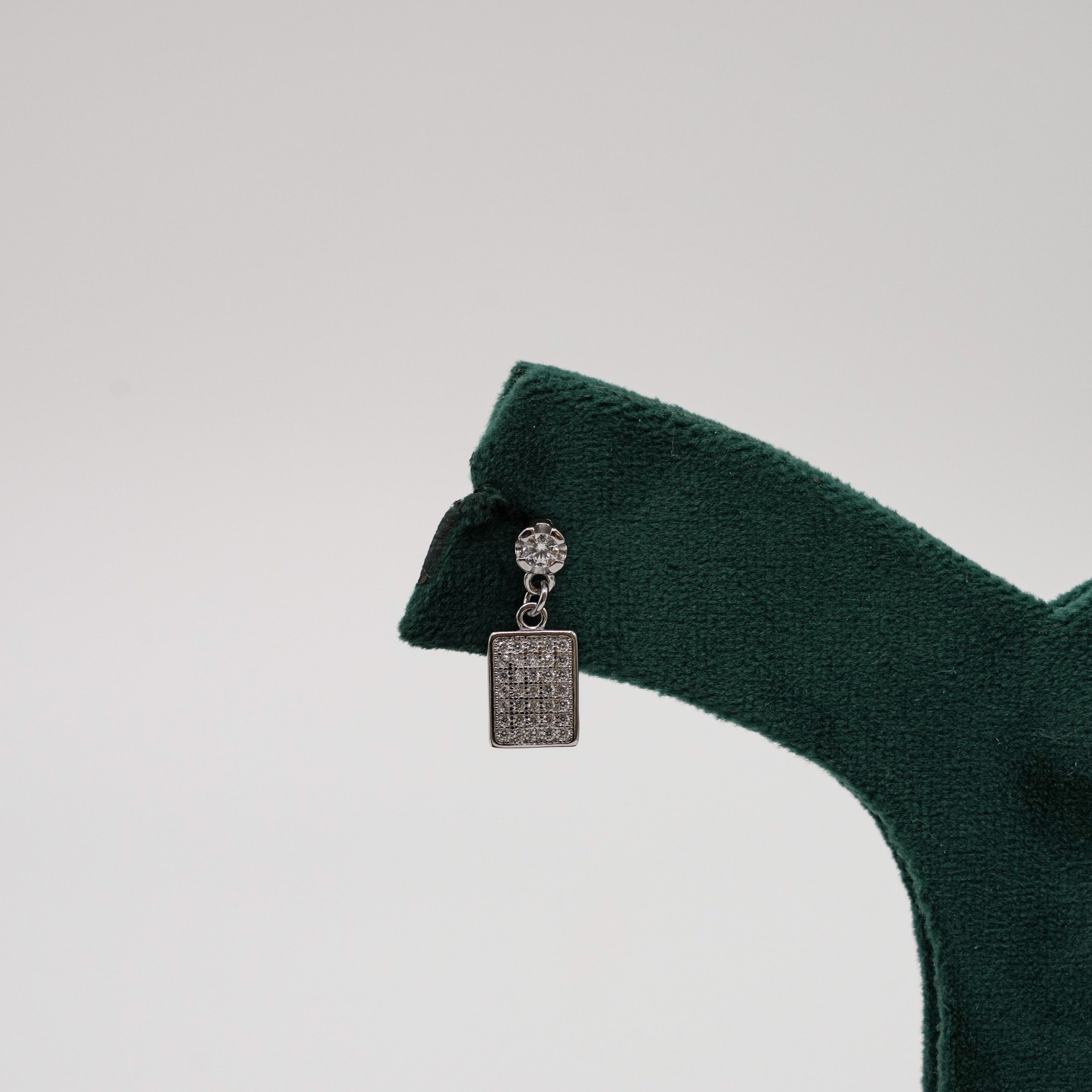 Silver Square Earrings