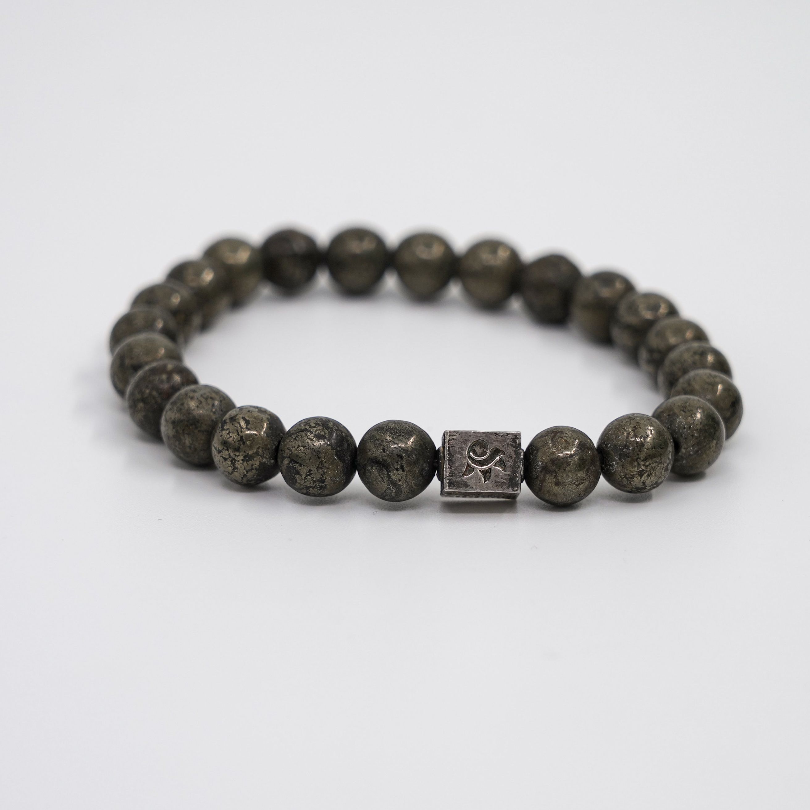 Raag Silver Jewellery - Pyrite Beaded Bracelet
