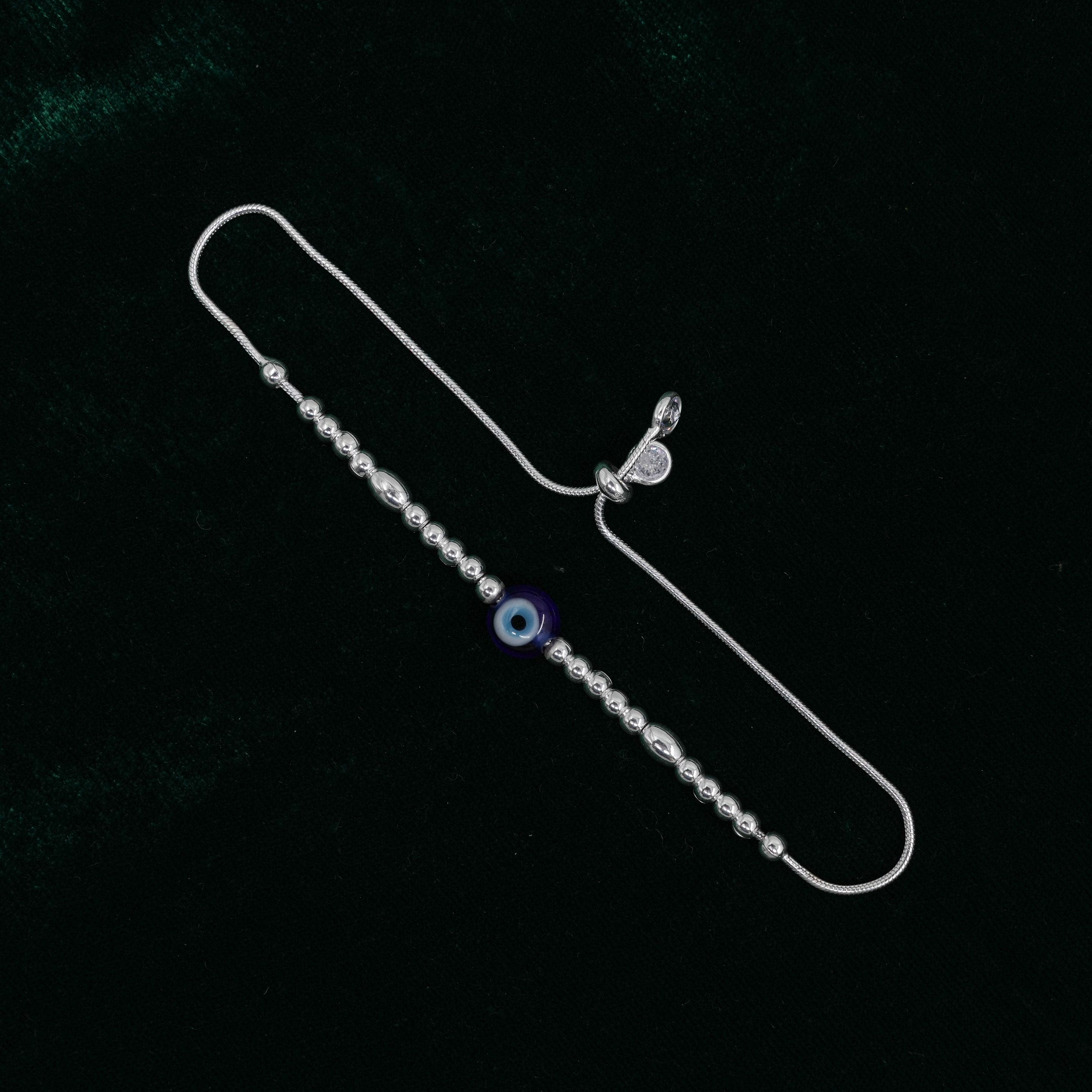 Silver Evil Eye Bracelet