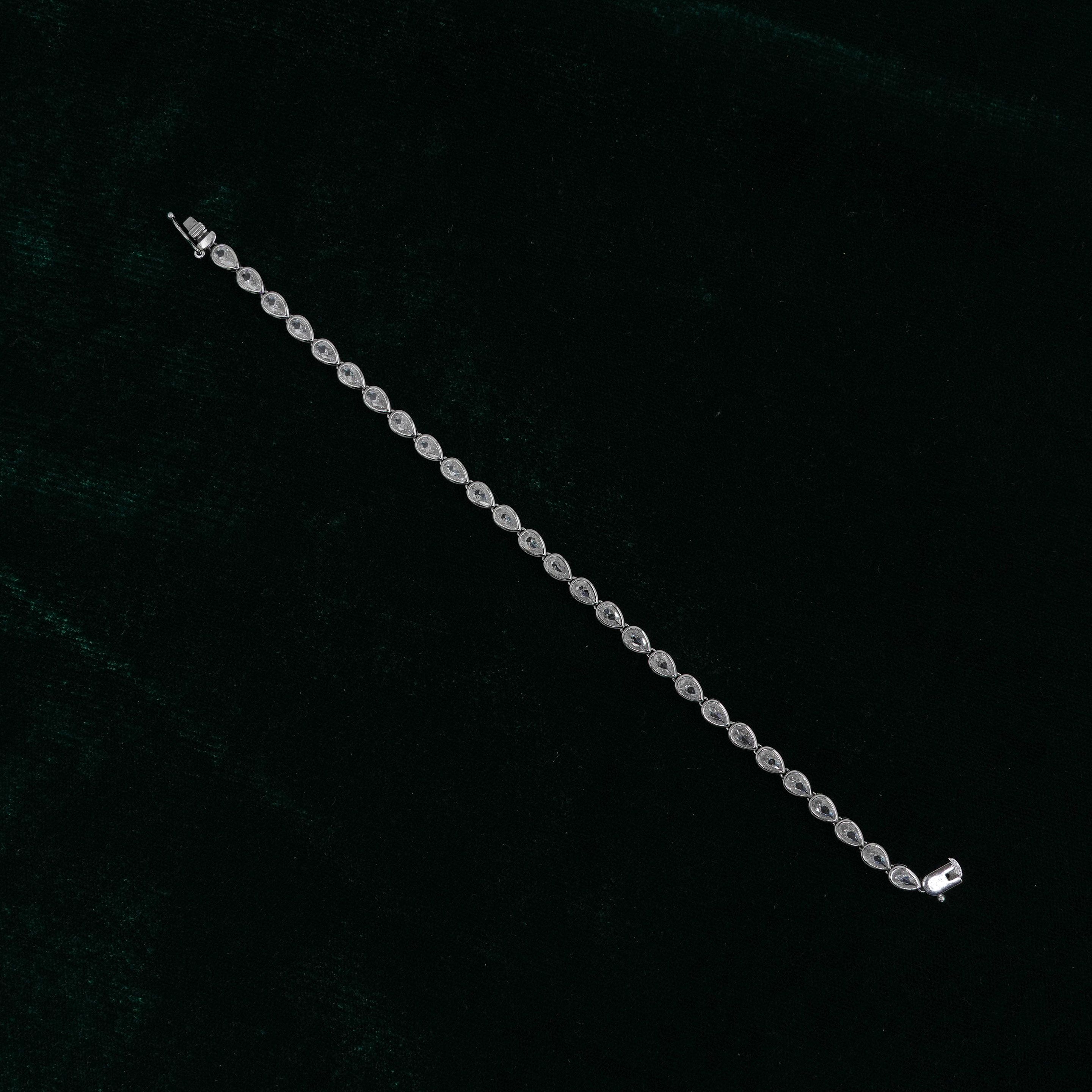 Silver Pear Bracelet