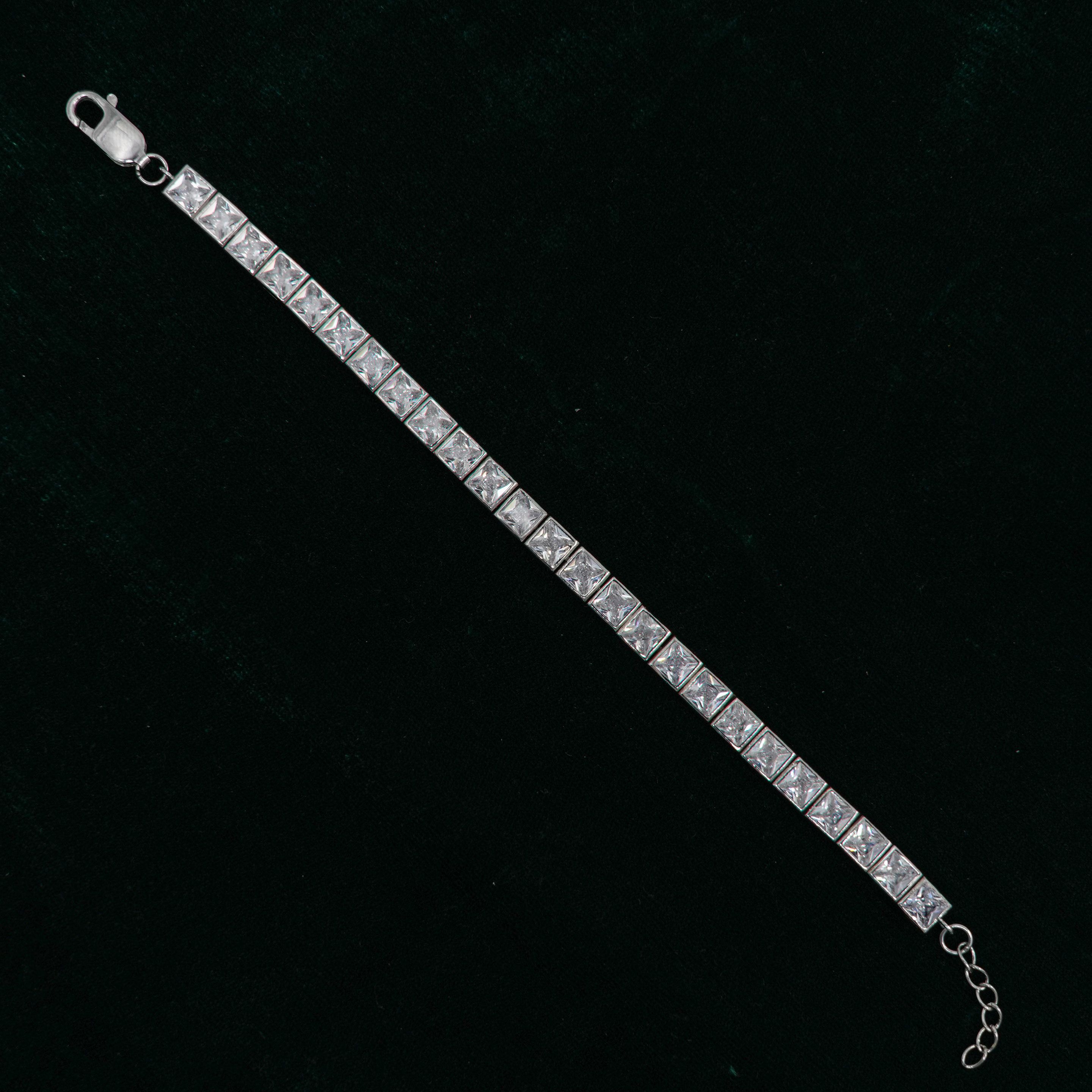 Raag Silver Jewellery - Silver Square Bracelet