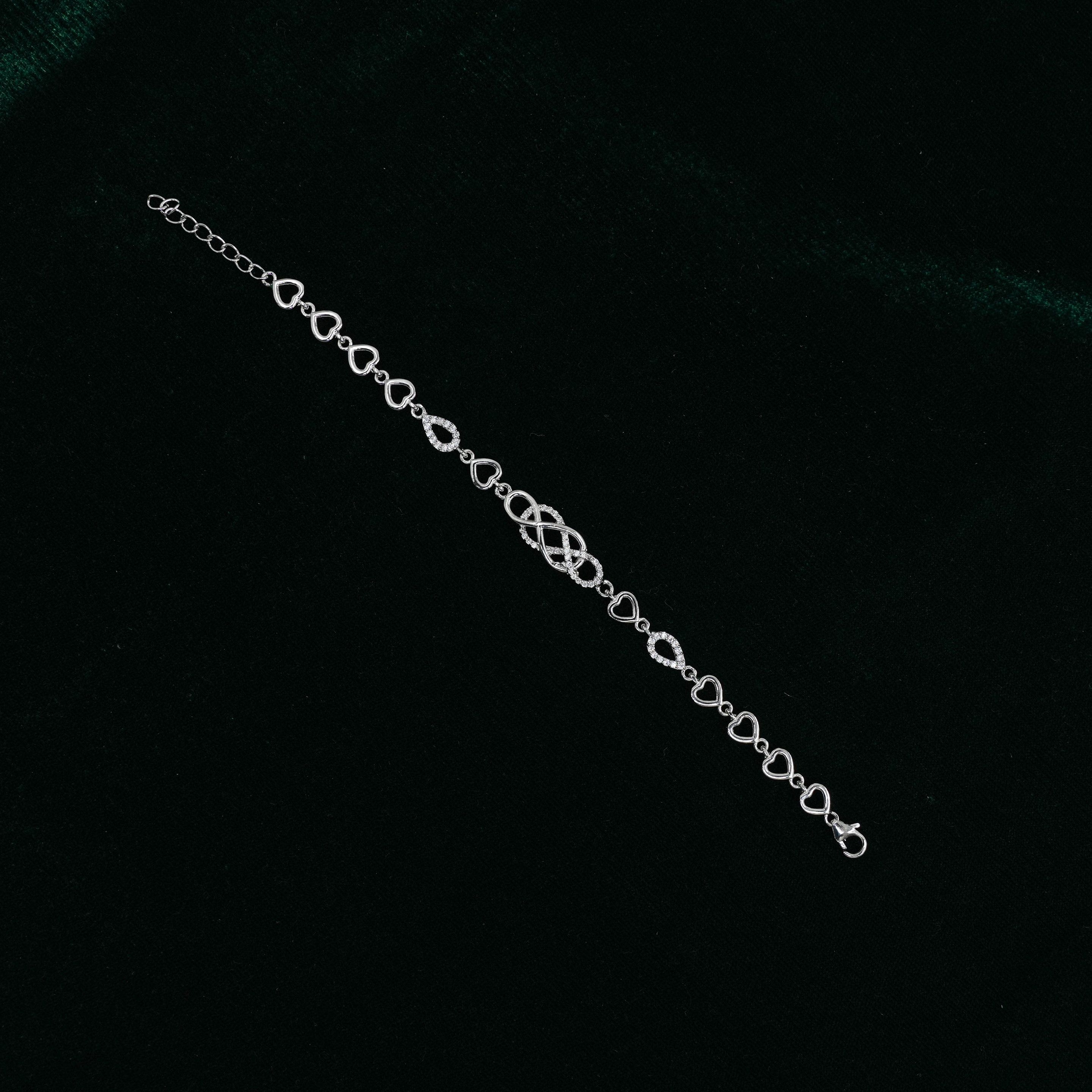 Raag Silver Jewellery - Silver Heart Bracelet