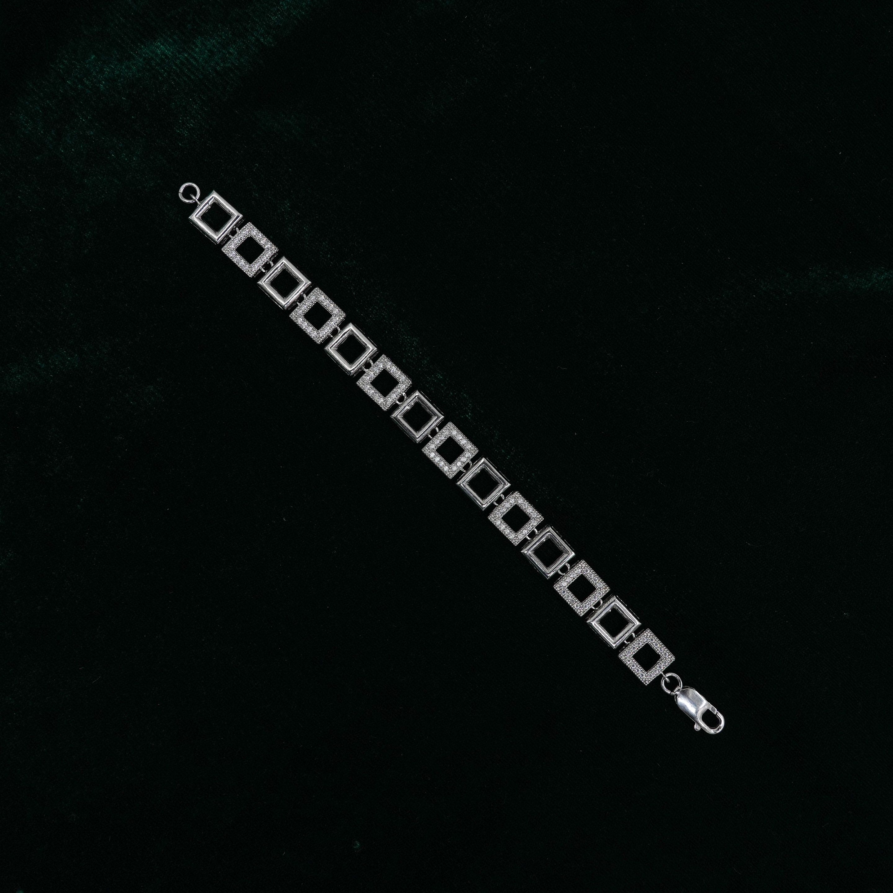 Raag Silver Jewellery - Silver Square Bracelet