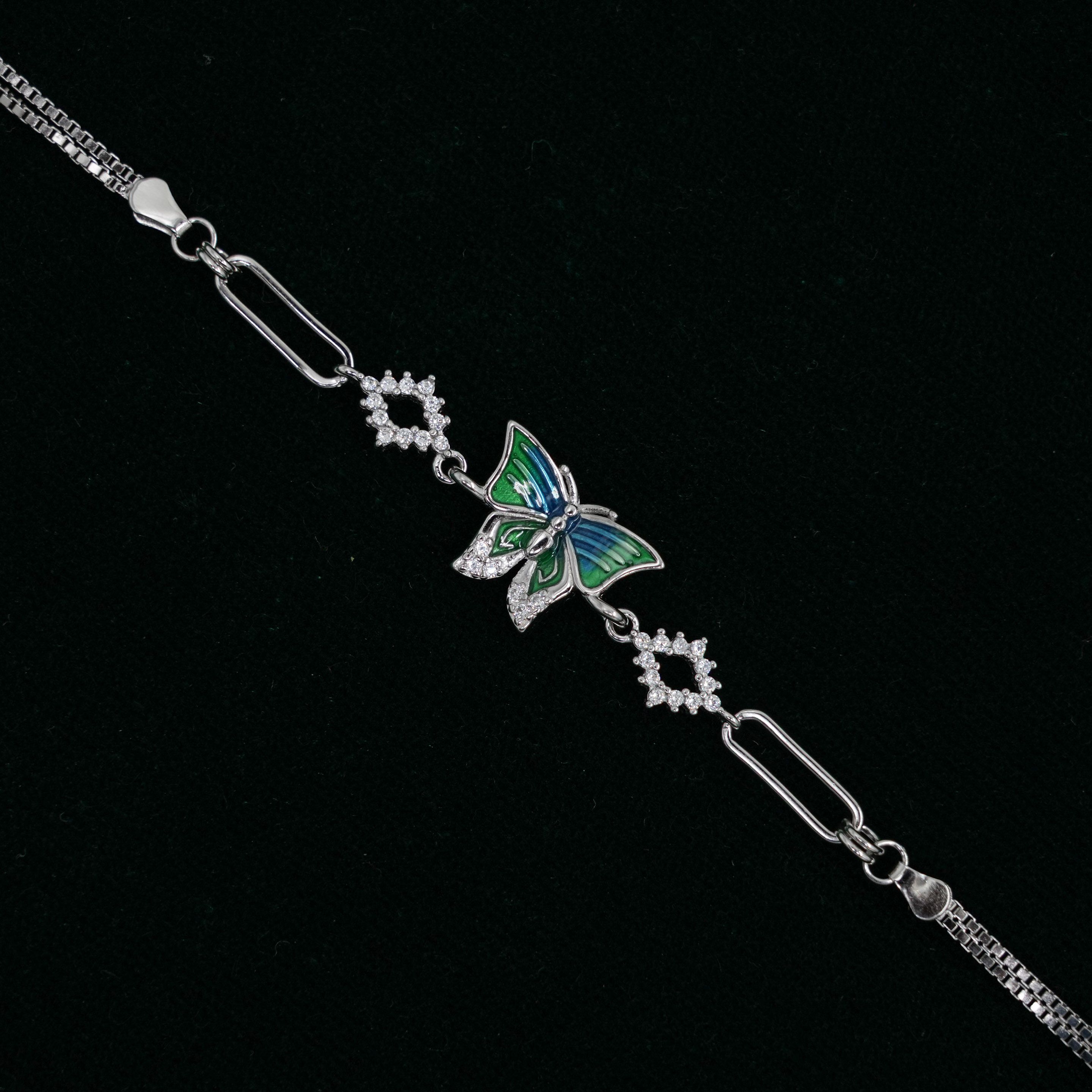 Raag Silver Jewellery - Silver Butterfly Bracelet