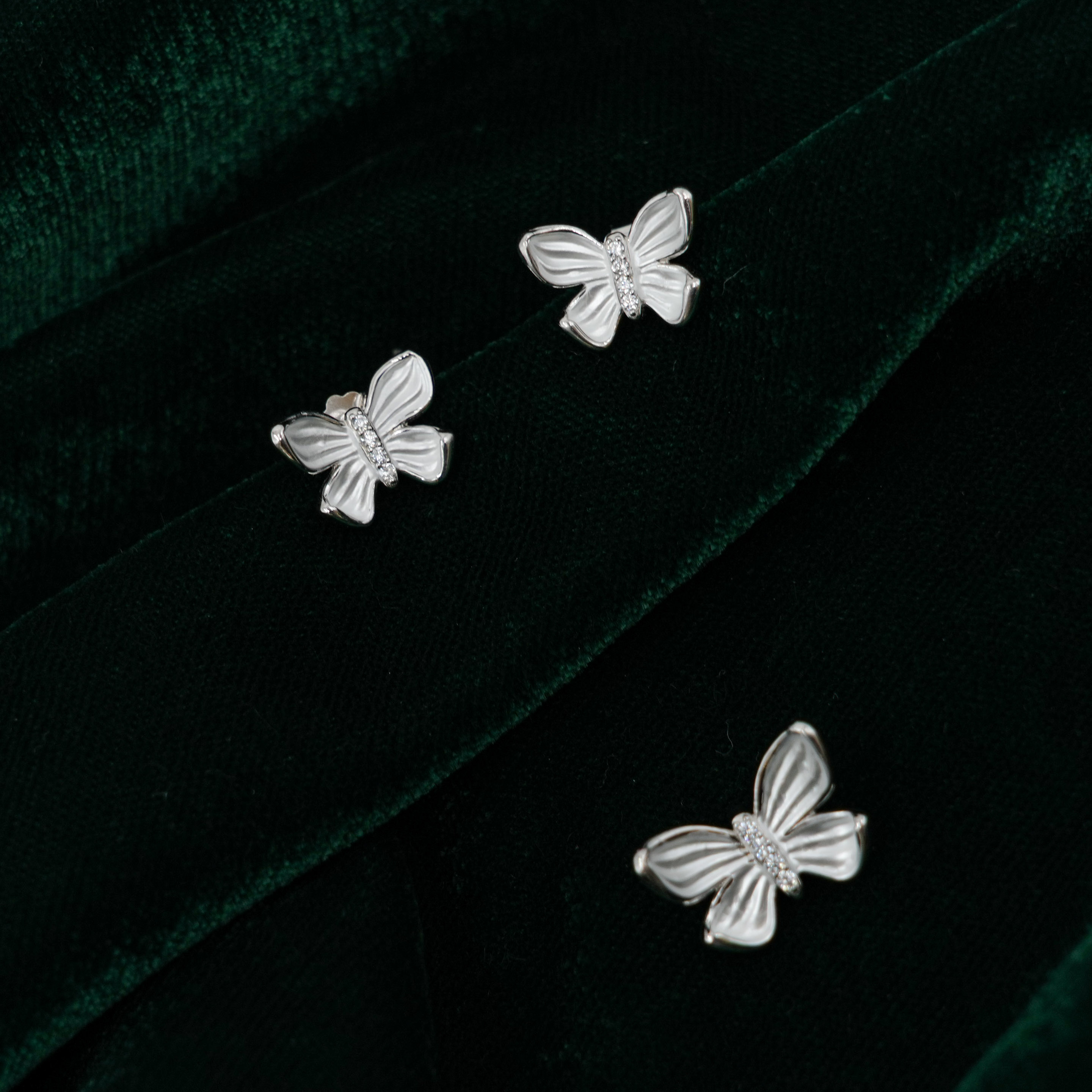 Raag Silver Jewellery - Silver Butterfly Earrings