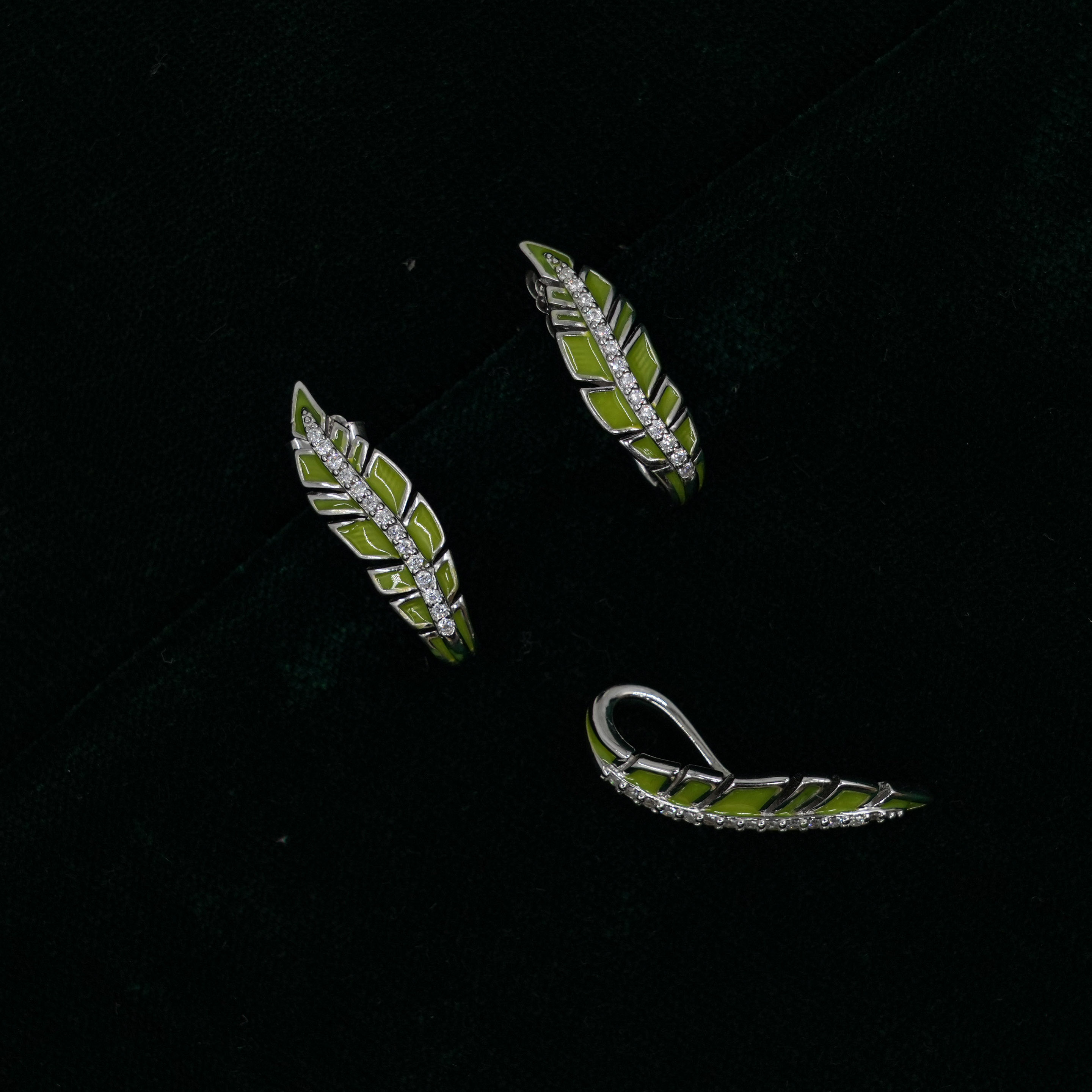Raag Silver Jewellery - Leaf Pendant Set