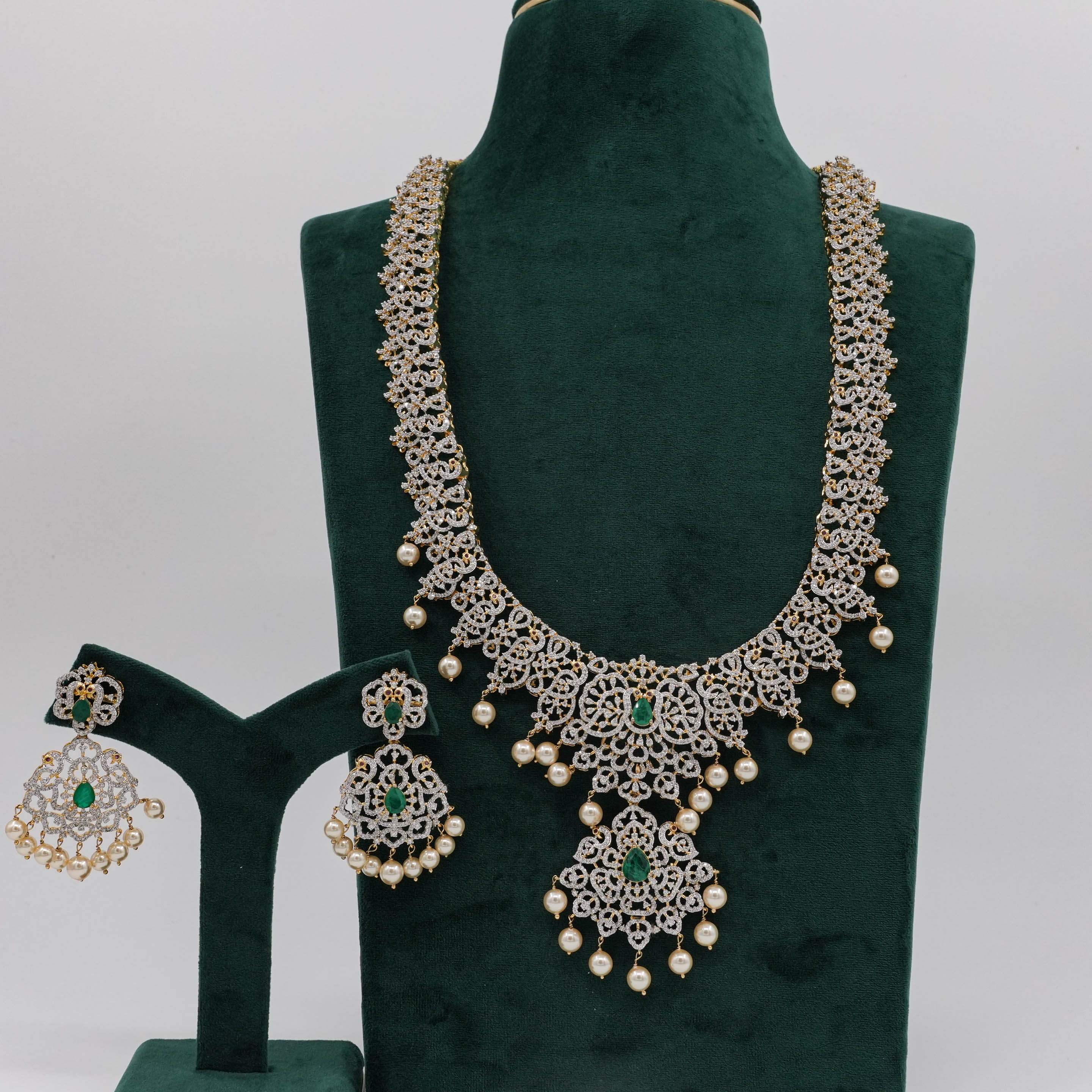 Raag Silver Jewellery - Silver AD Necklace