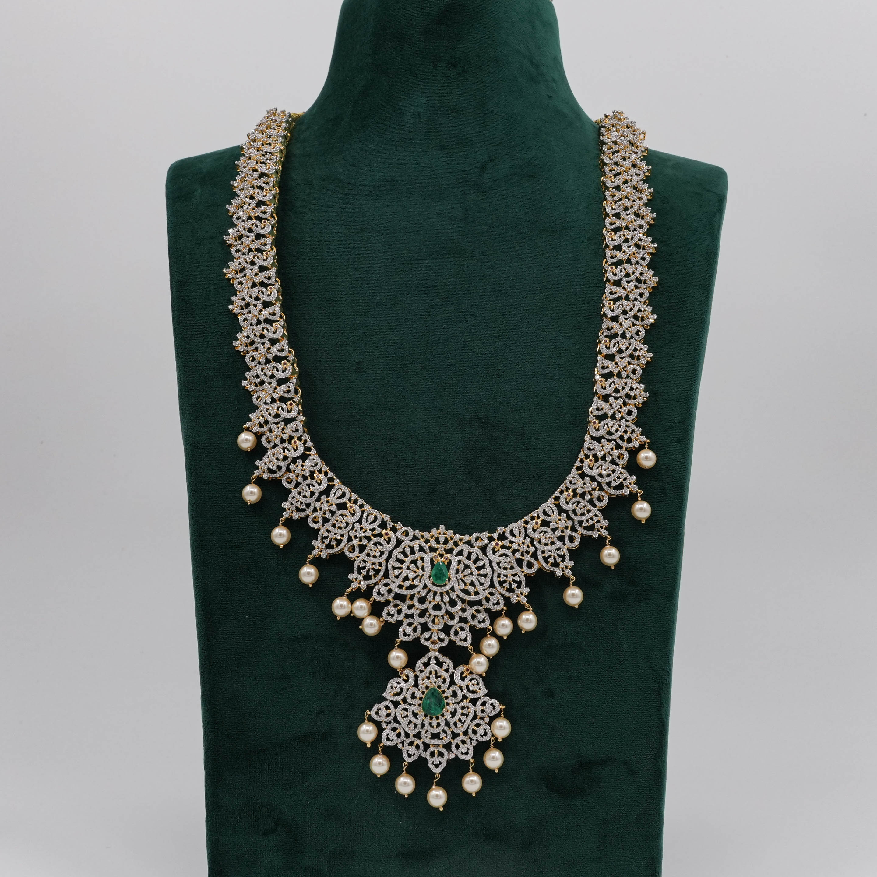 Raag Silver Jewellery - Silver AD Necklace