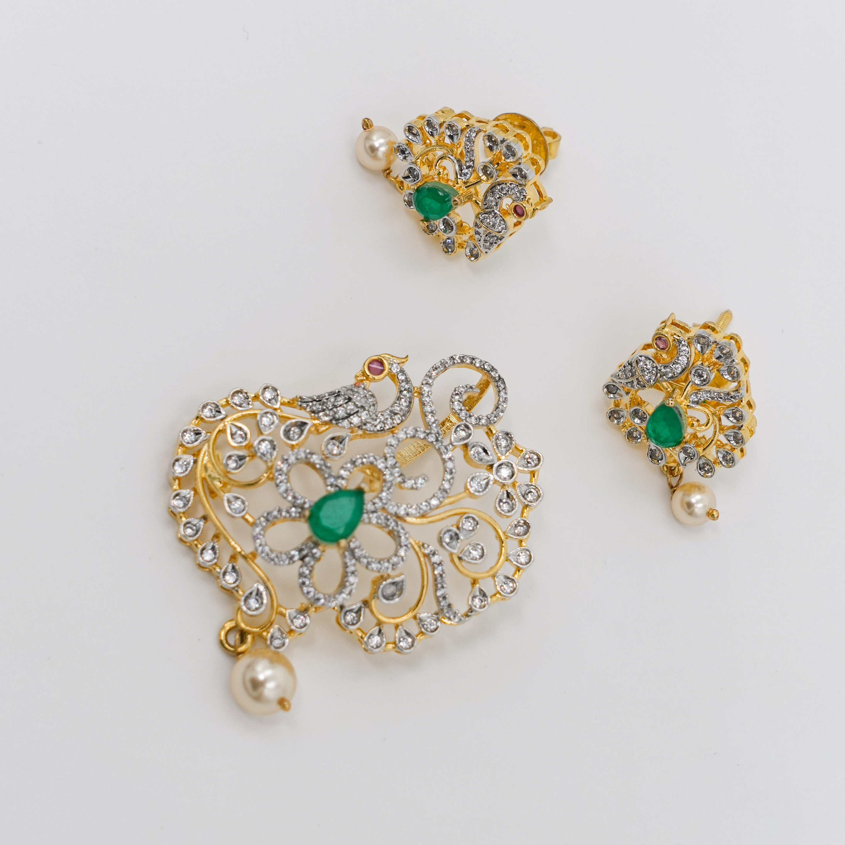 Raag Silver Jewellery - Stone Pendant Set