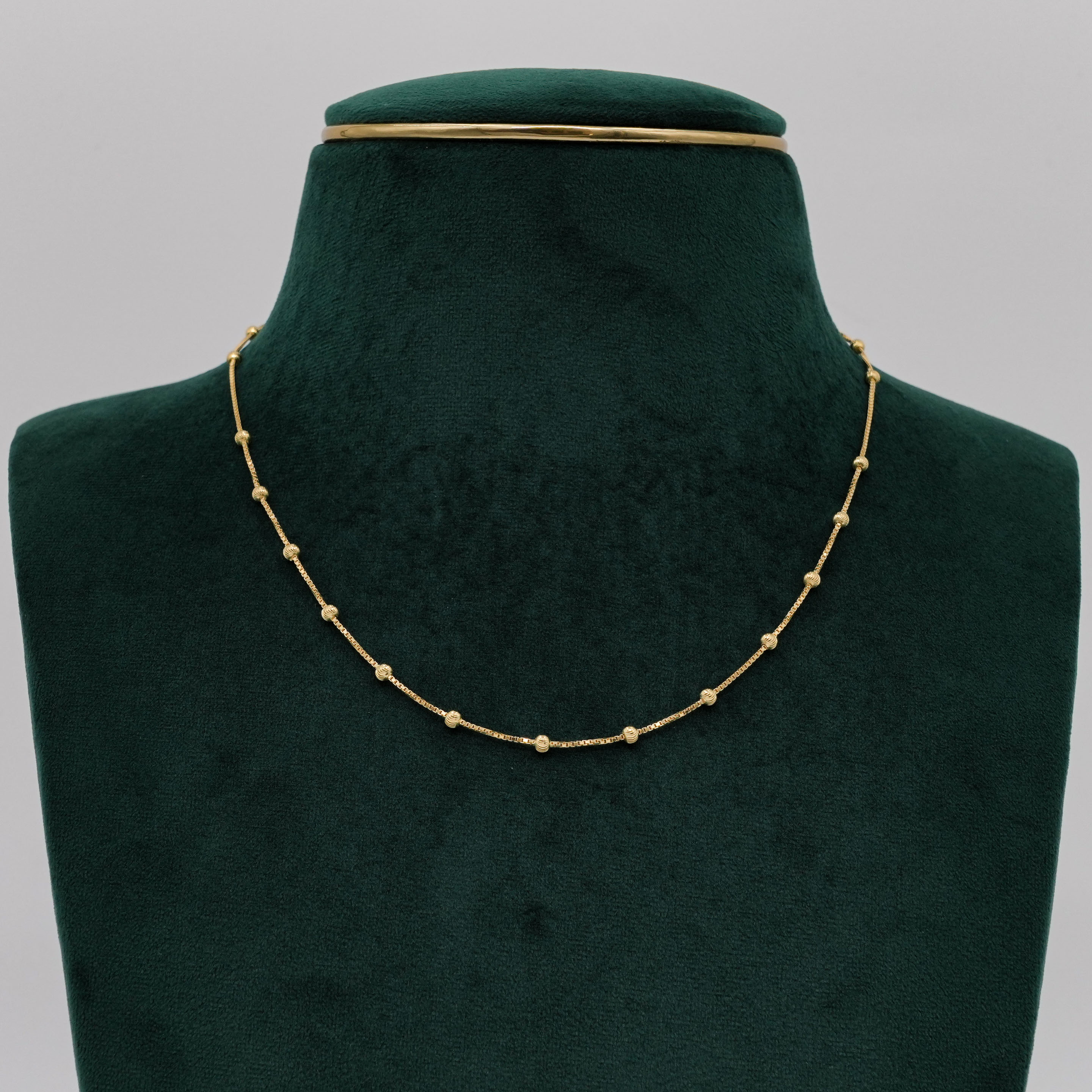 Raag Silver Jewellery - Beaded Gold Chain