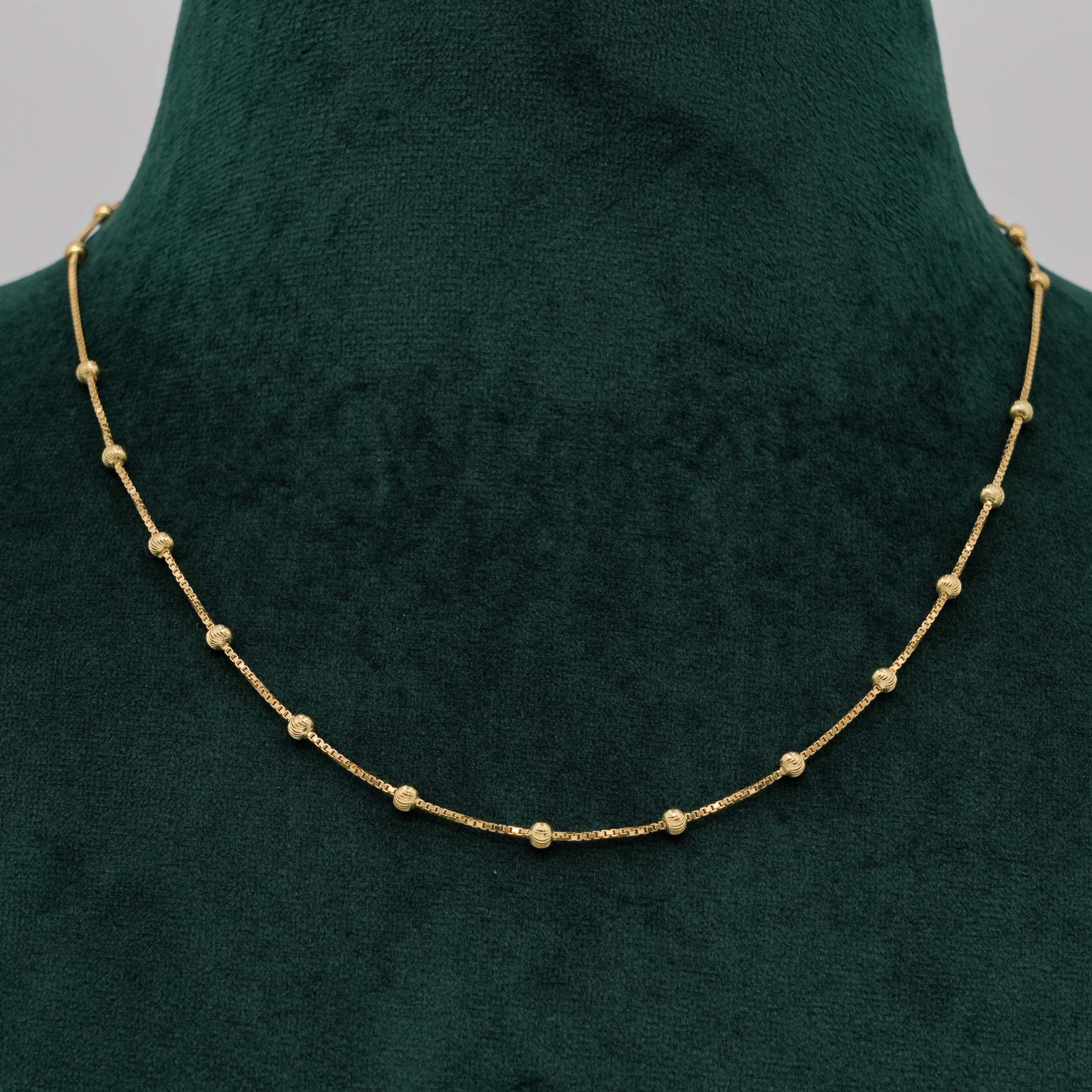 Raag Silver Jewellery - Beaded Gold Chain