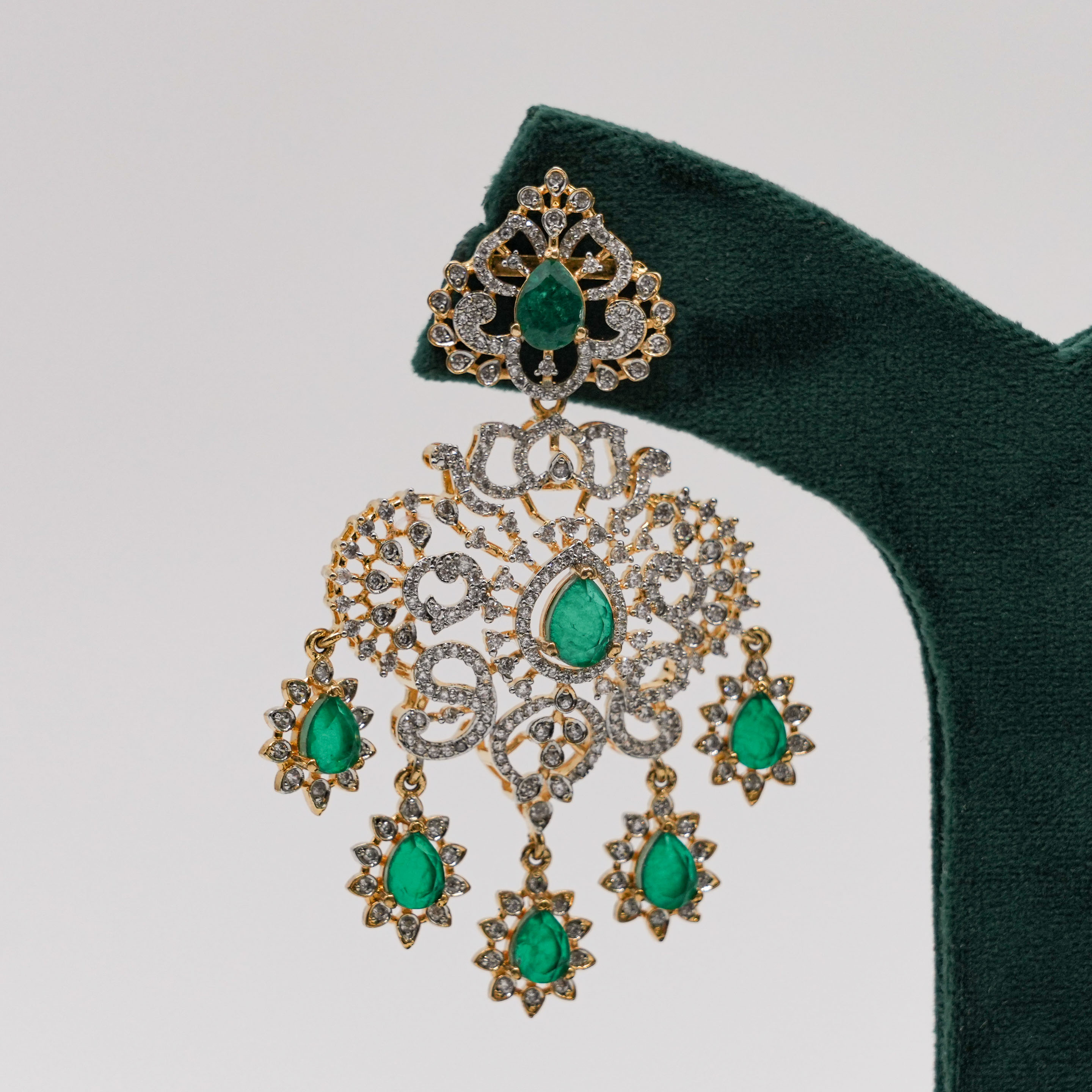Order Emerald Drop Earrings online in Hyderabad