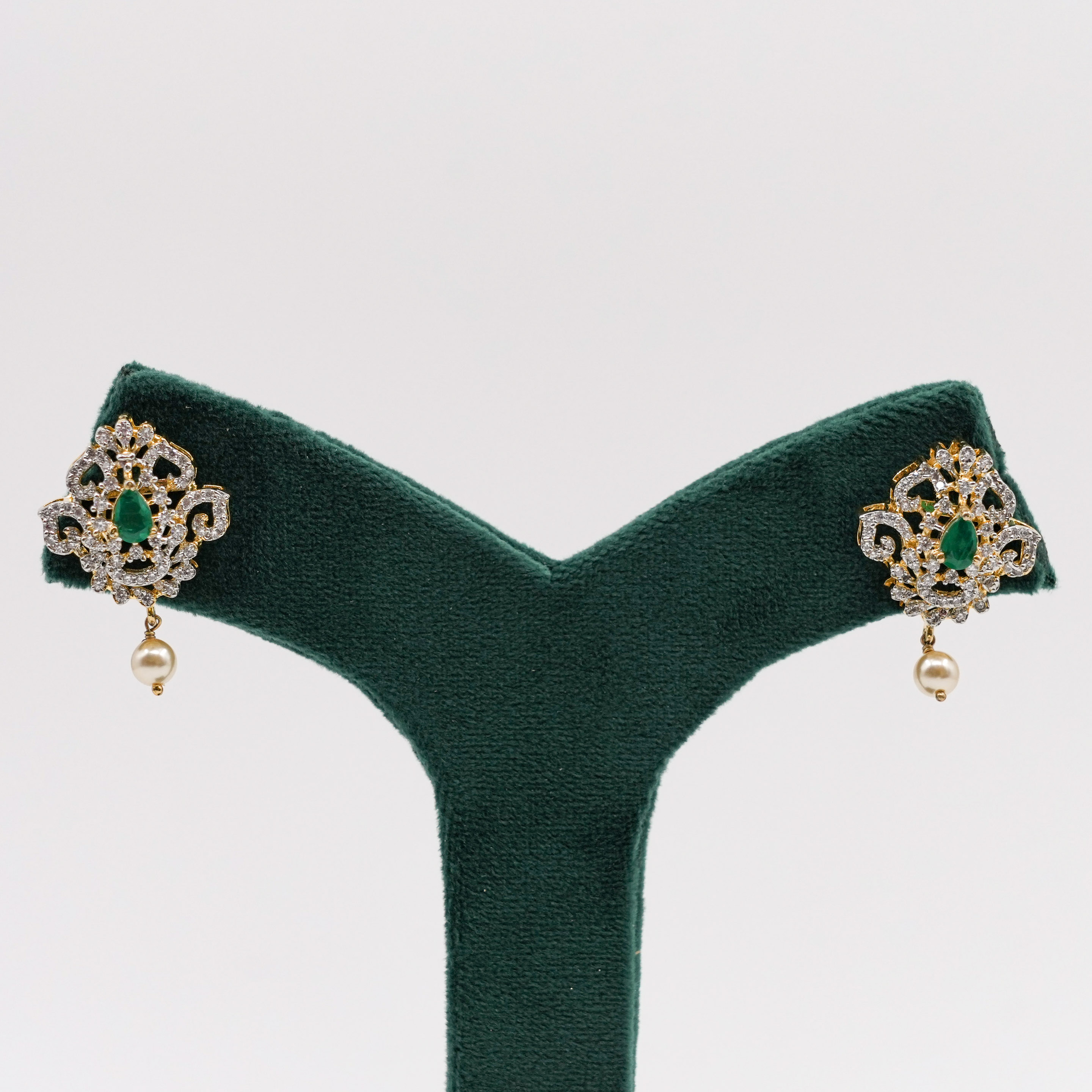 Emerald Pearl Earrings