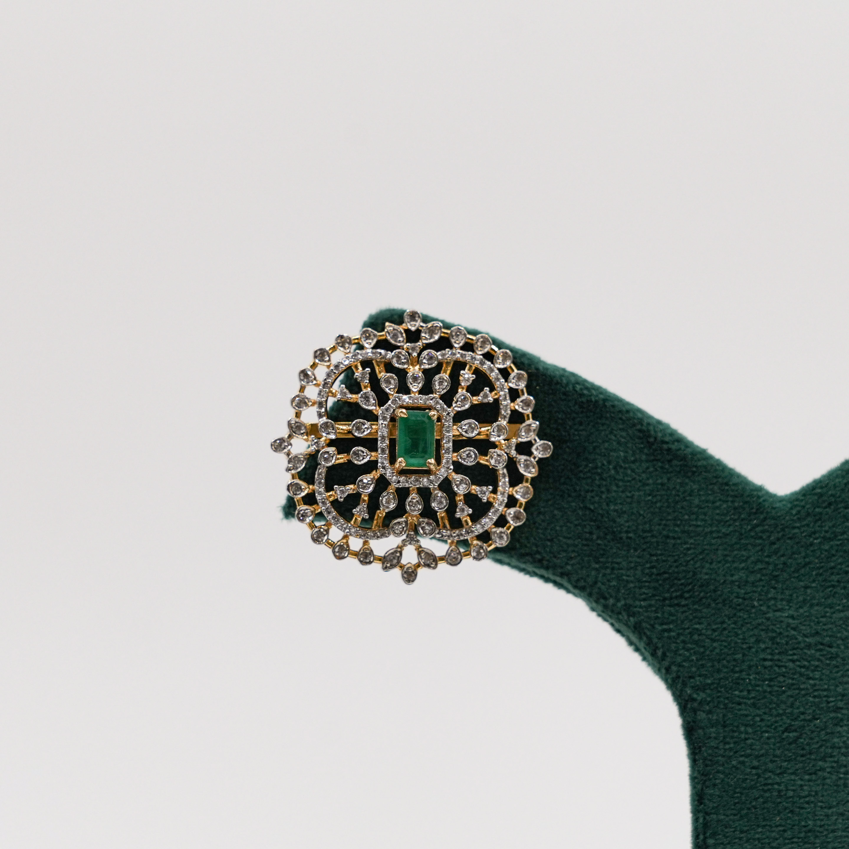 Order Silver Emerald Earrings online in Hyderabad