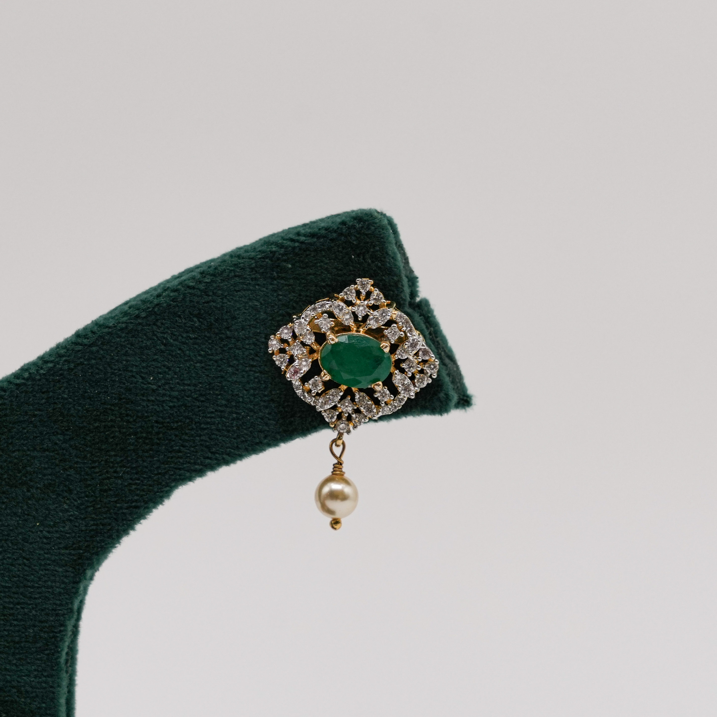 Order Emerald Pearl Earrings online in Hyderabad