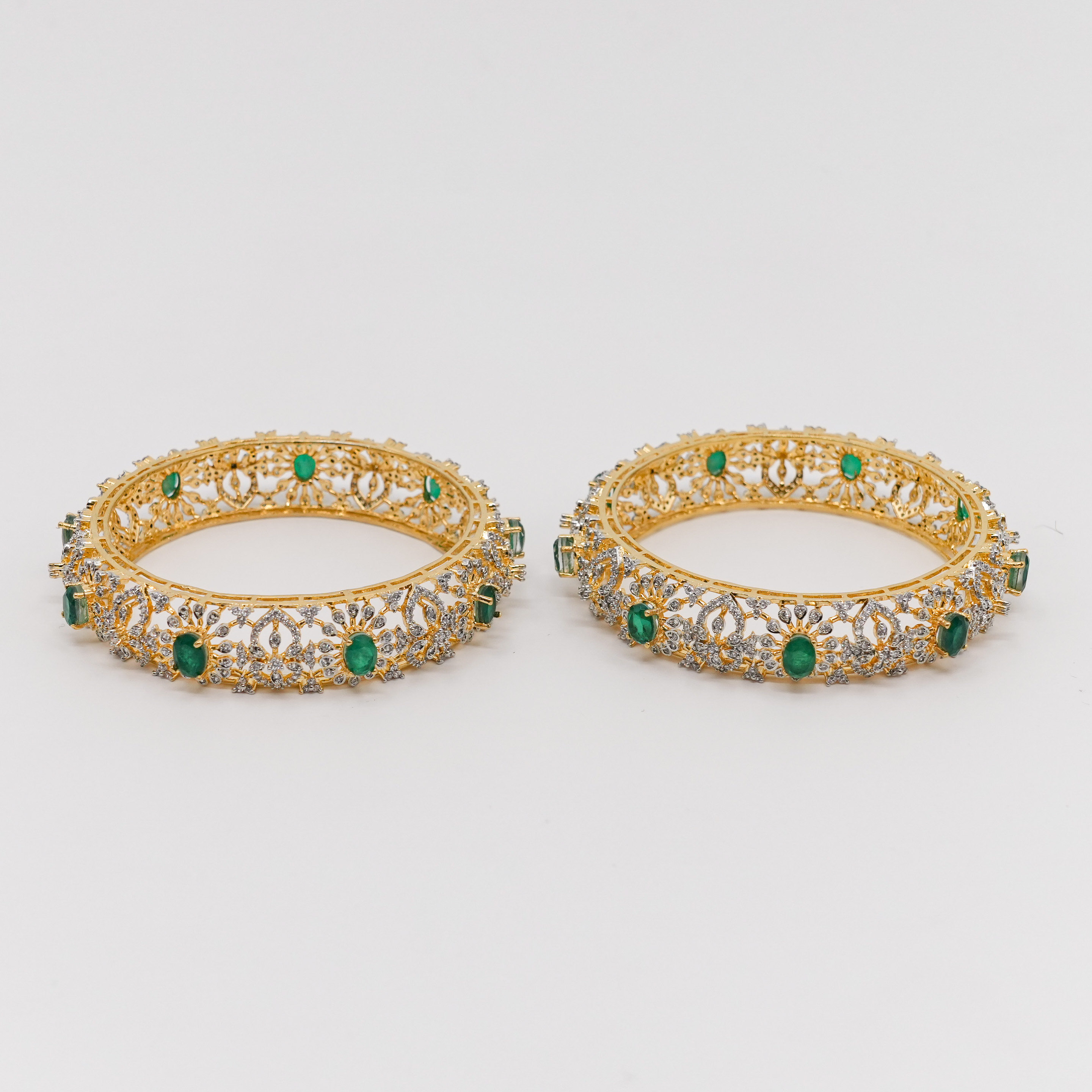 Raag Silver Jewellery - Emerald Bangles